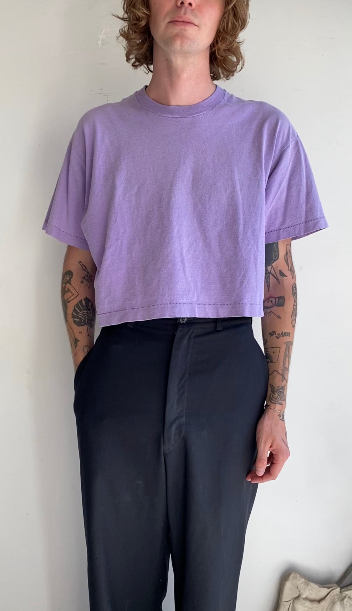 1990s Lavender Blank (Cropped S/M)
