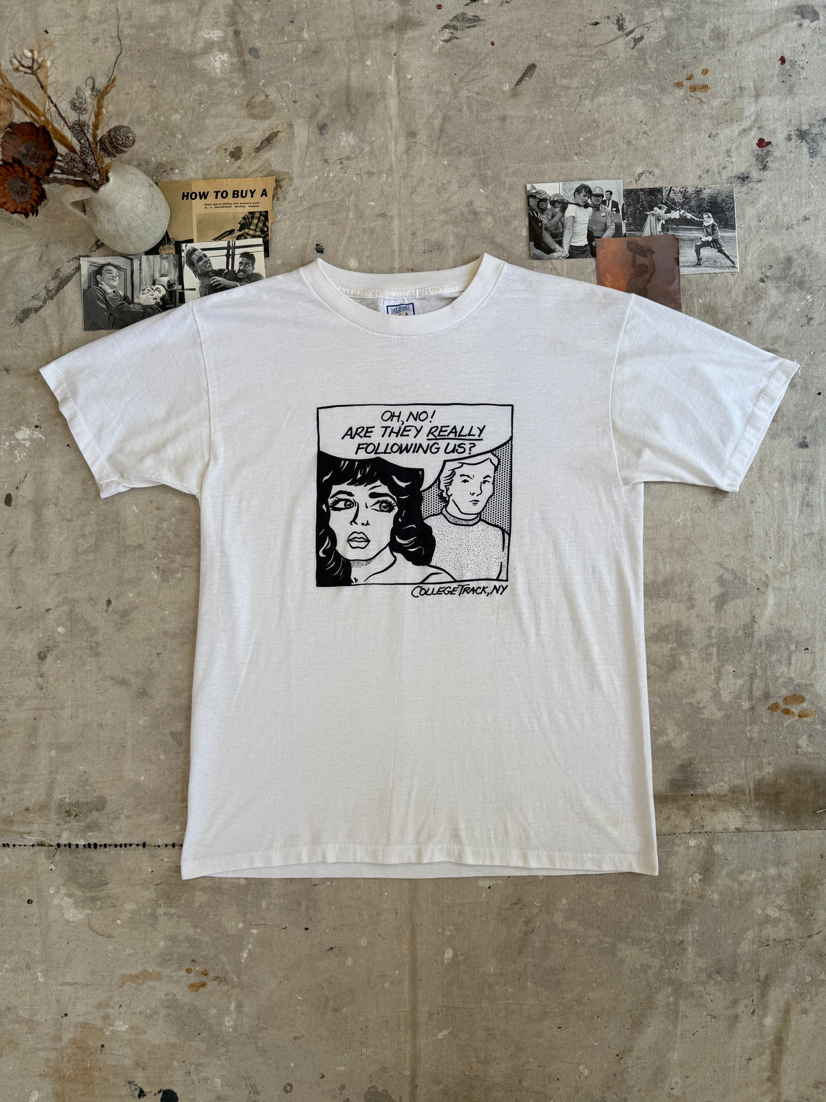 1980s Paper Thin "Are They Really Following Us?" Tee