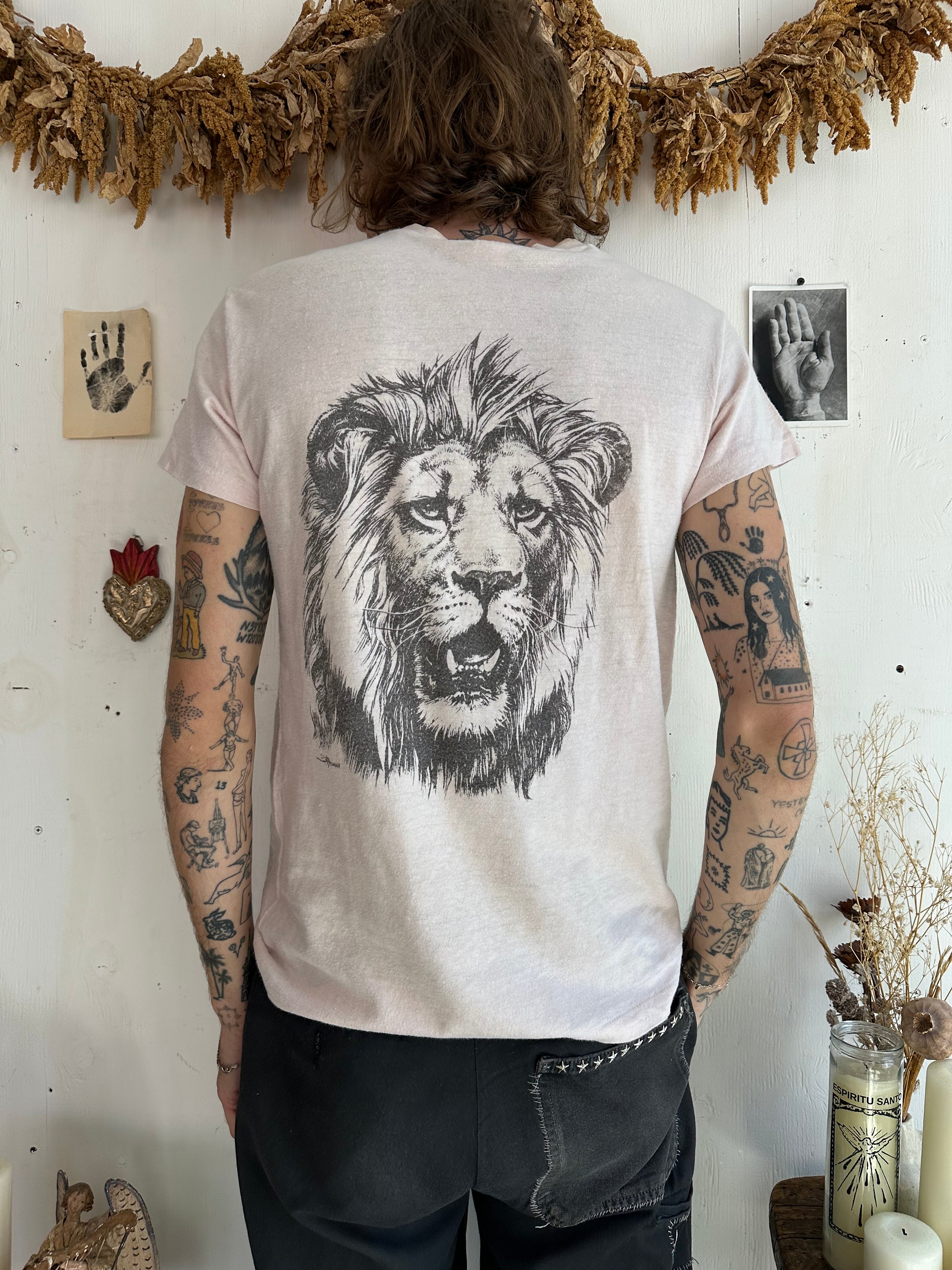 1970s Lion Zoo Tee (S/M)