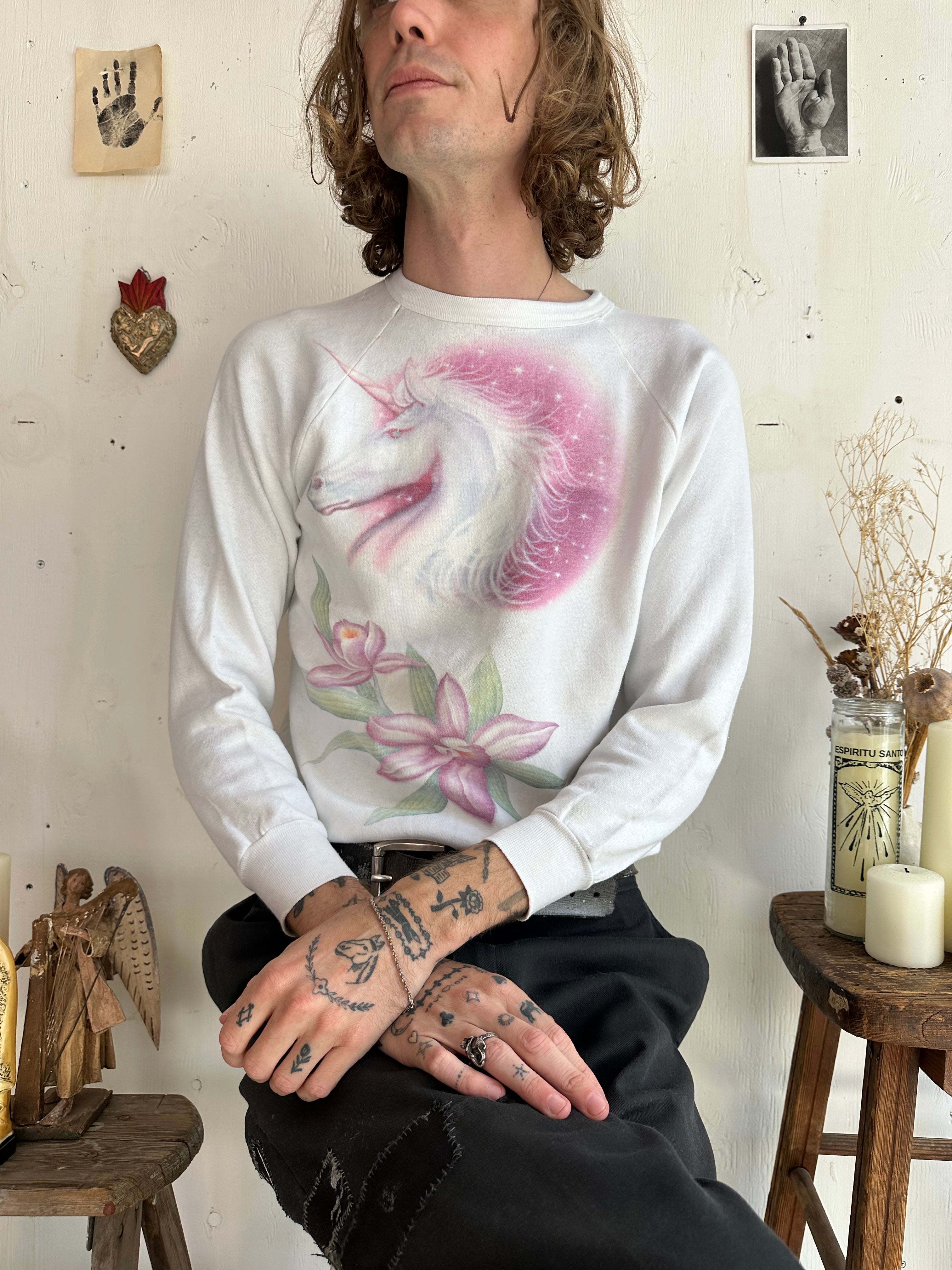 1990s Unicorn Sweatshirt (Boxy S/M)