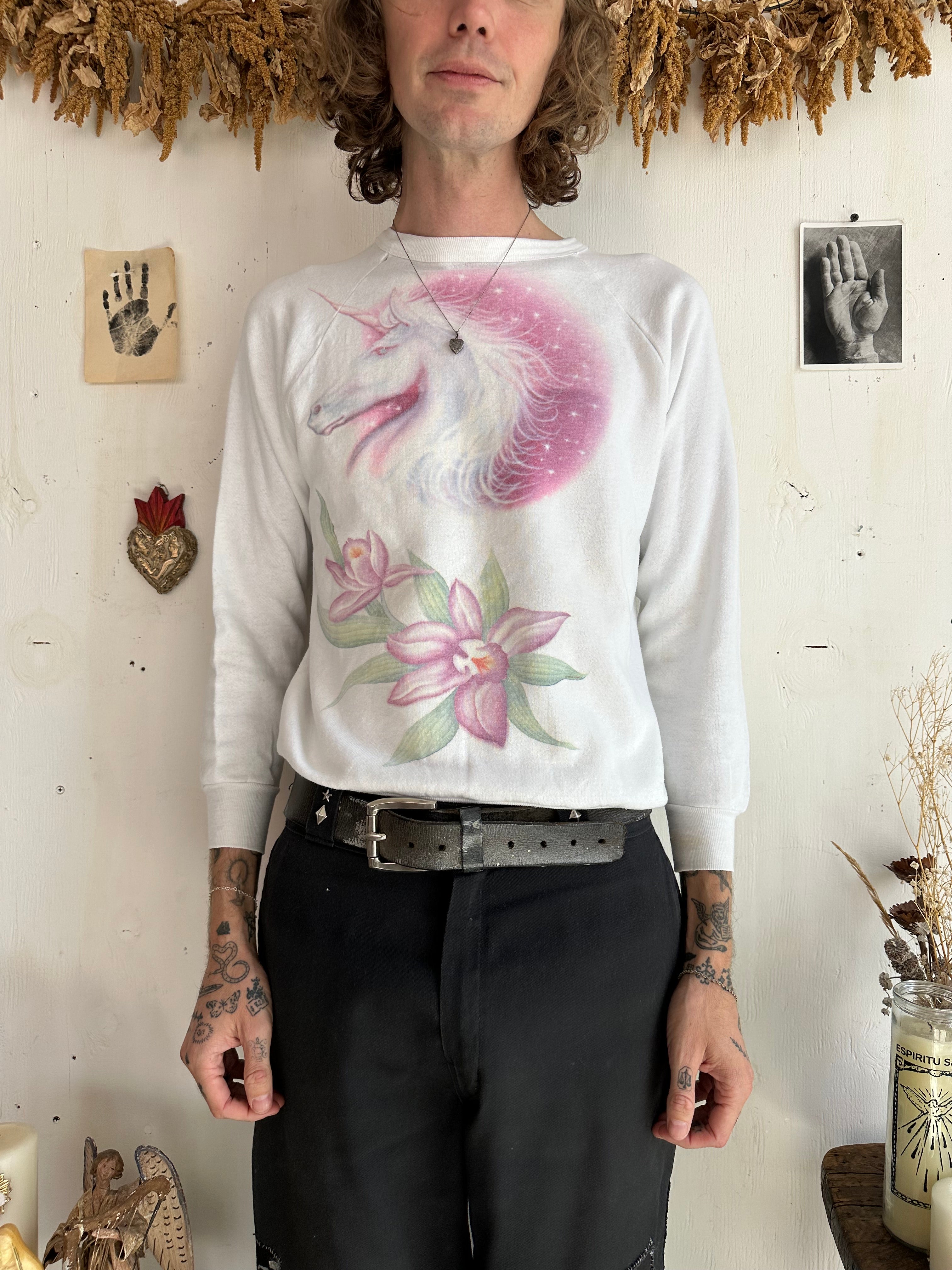 1990s Unicorn Sweatshirt (Boxy S/M)