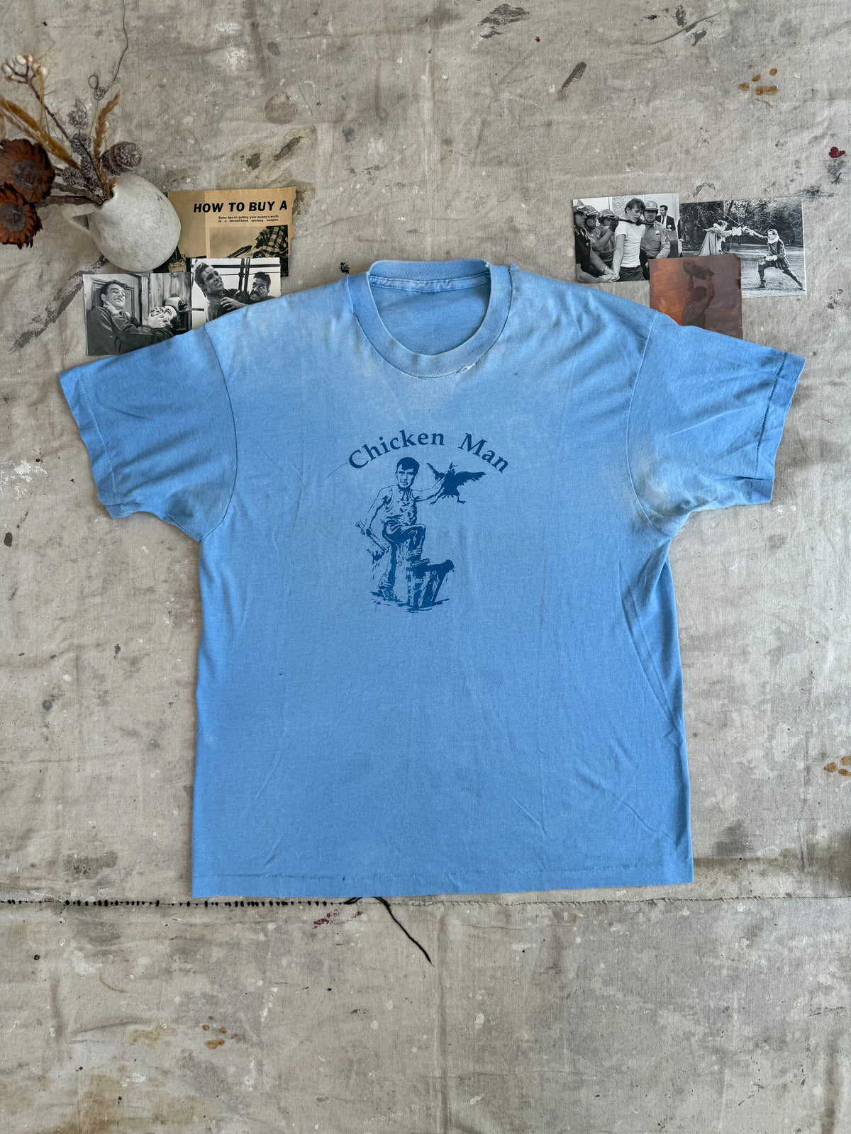 1980s Faded Chicken Man Tee