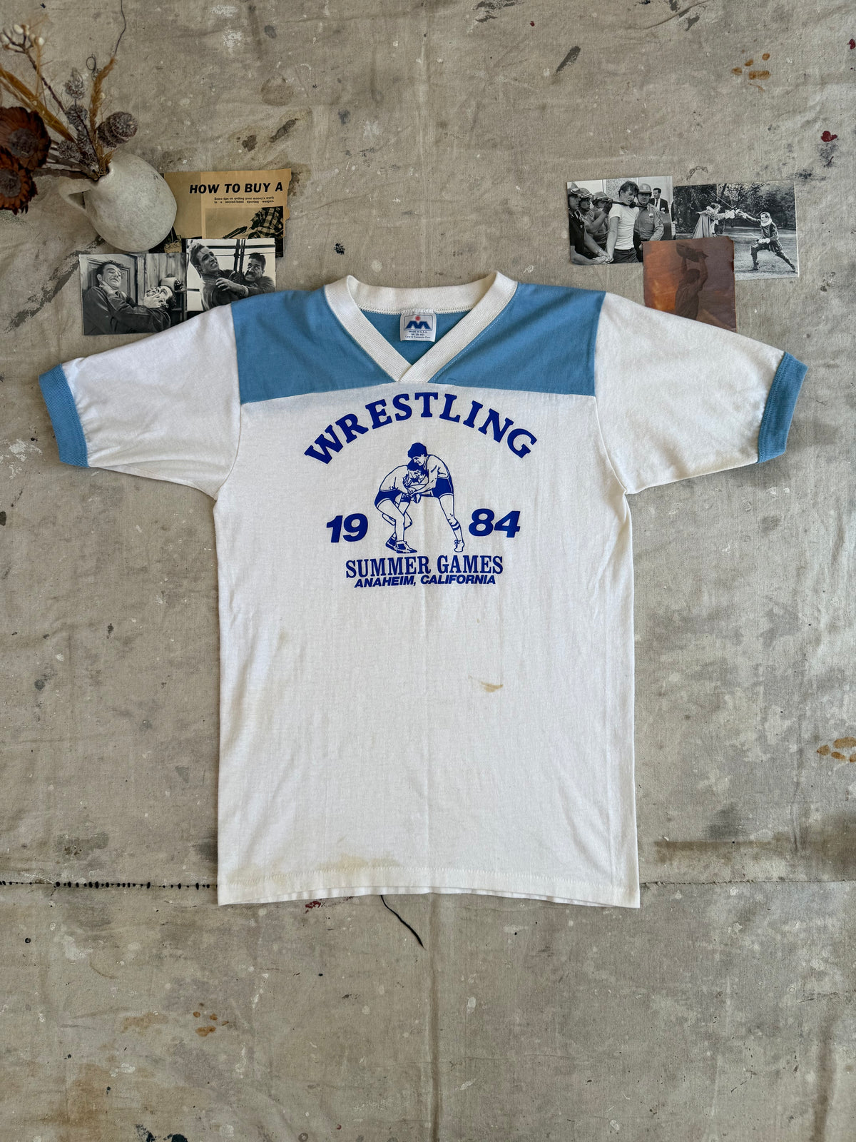 1984 Summer Games Wrestling Athletic Tee