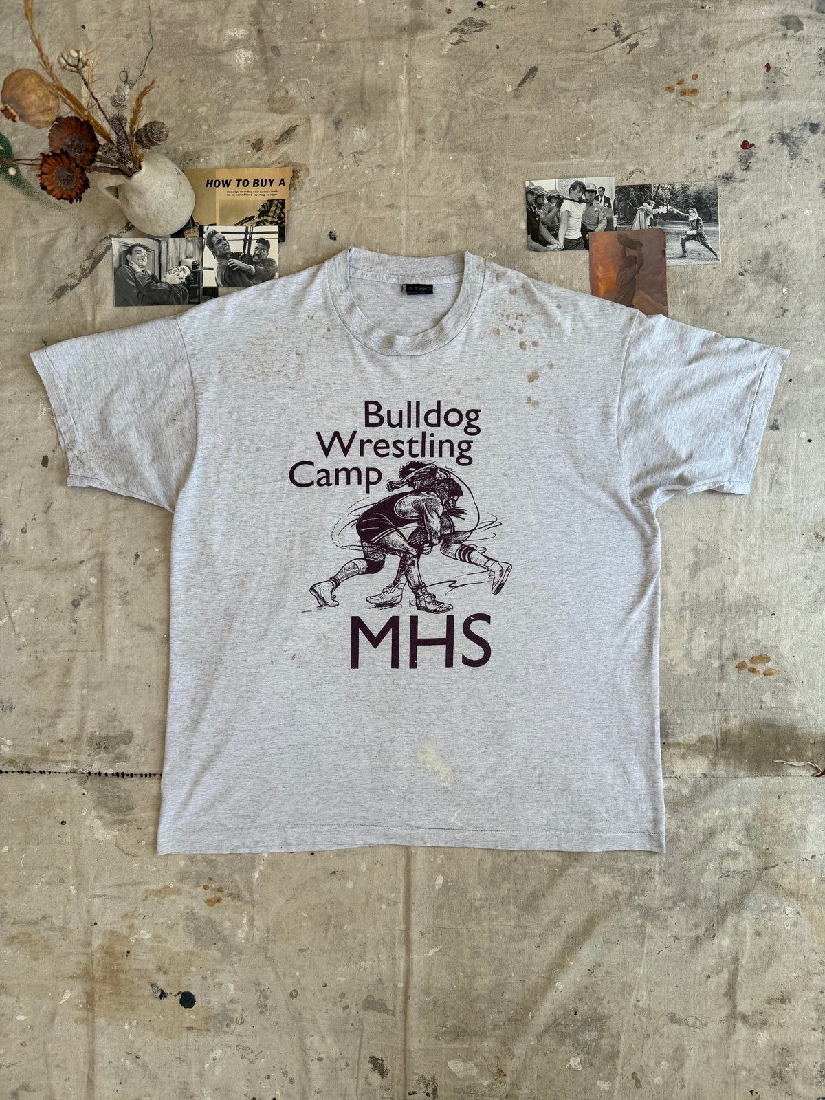 1980s Well Worn Bulldog Wrestling Camp Tee