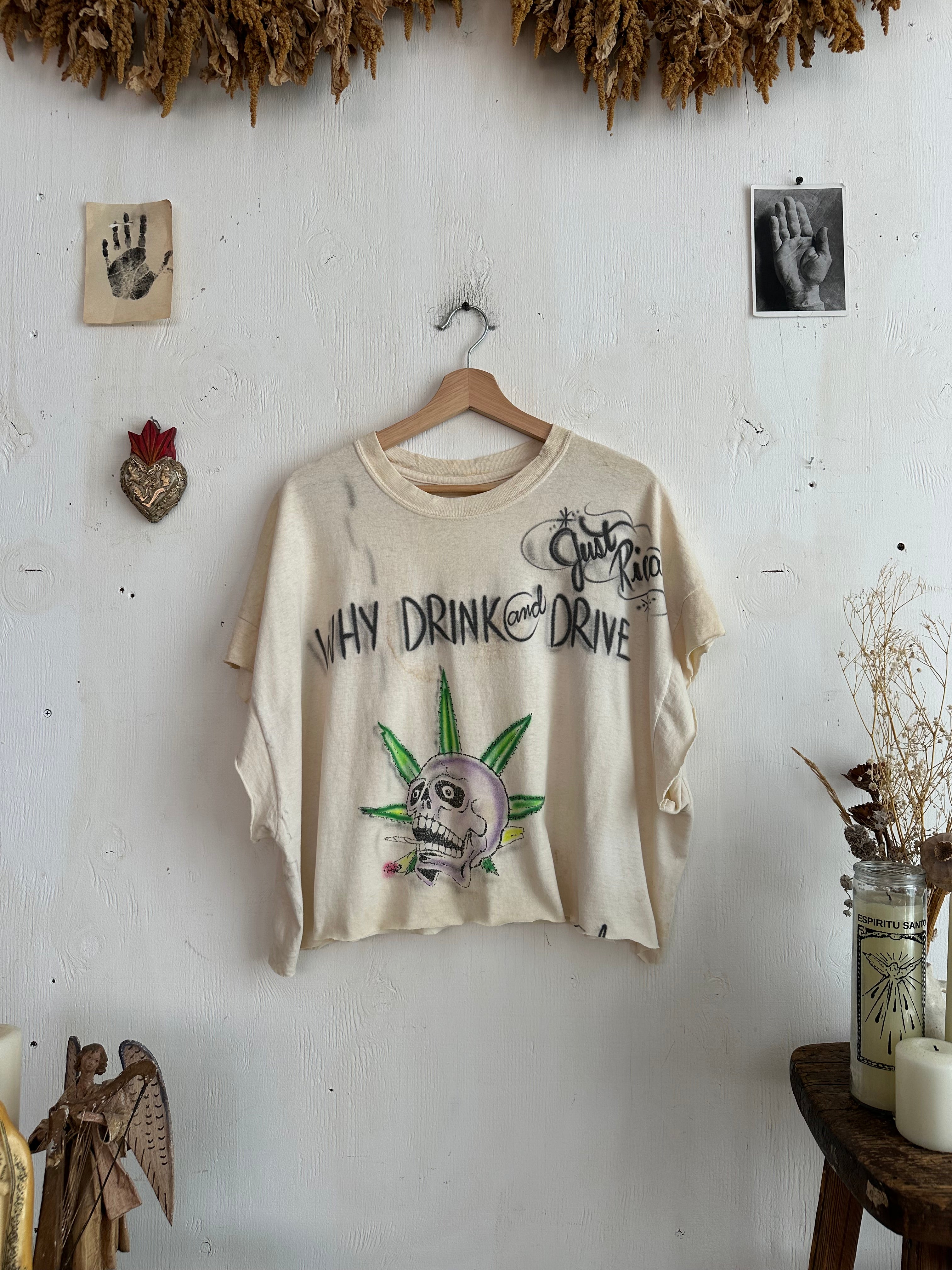 1990s Chopped Why Drink and Drive Muscle Tee (Cropped L/XL)