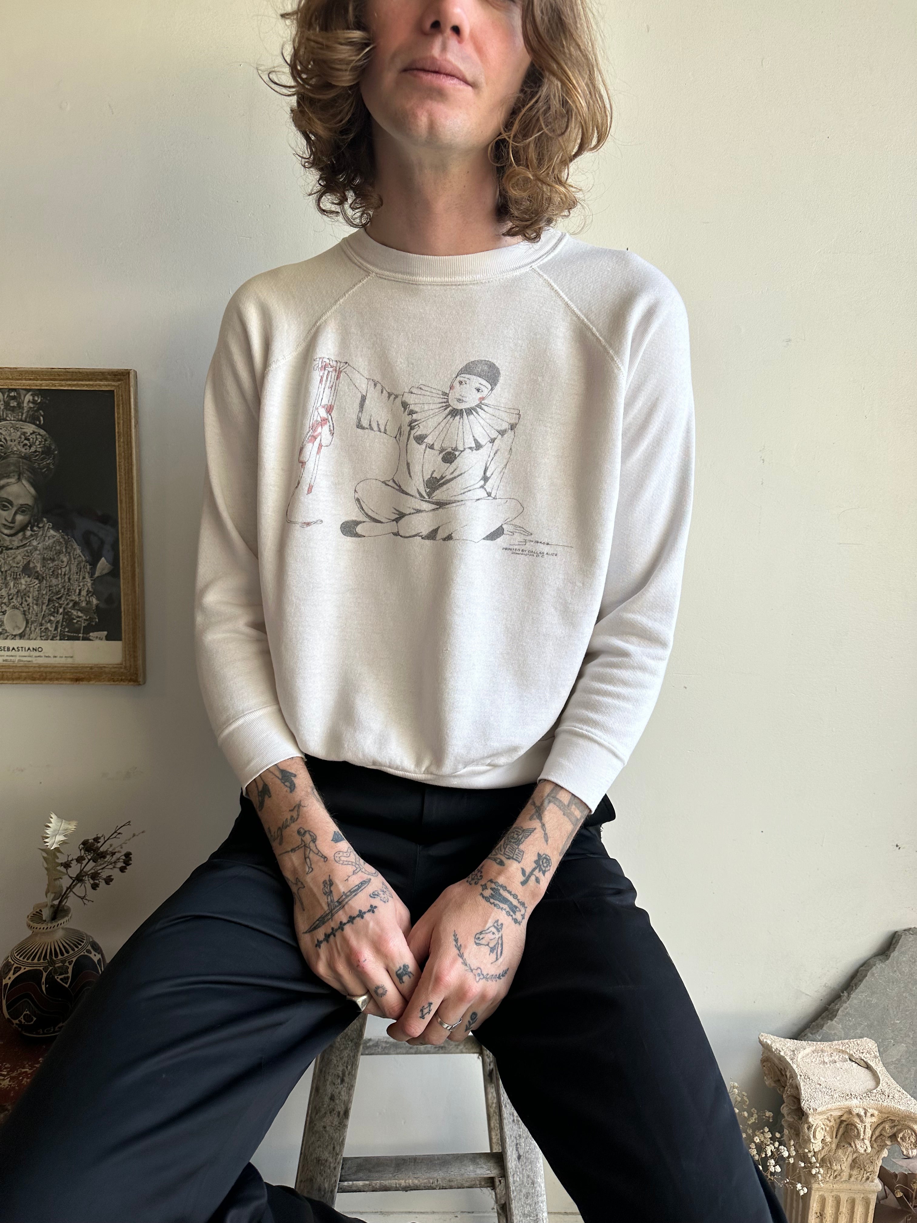 1980s Faded Mime Sweatshirt (Boxy S)