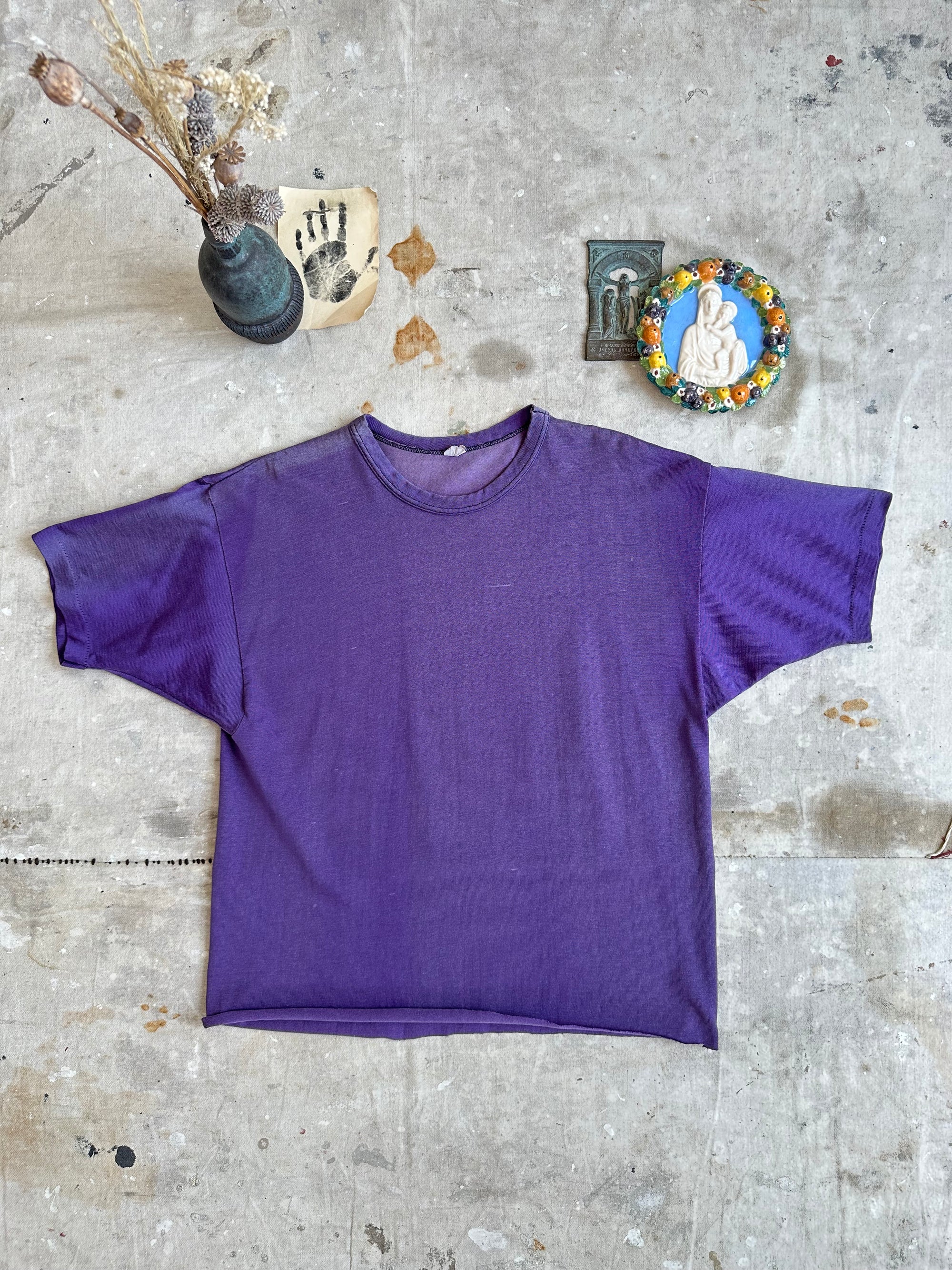 1950s Sun Faded Champion Running Man Rayon Jersey Tee