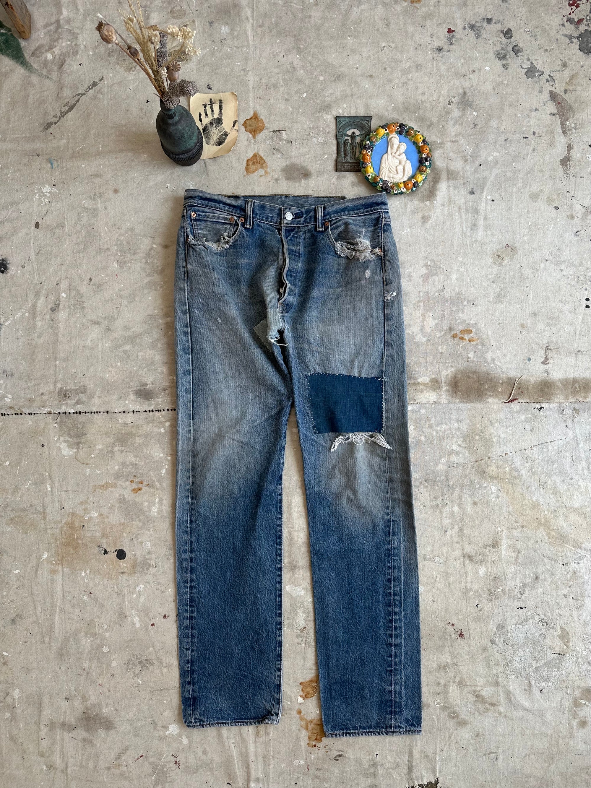 1990s Patched Levis 501s