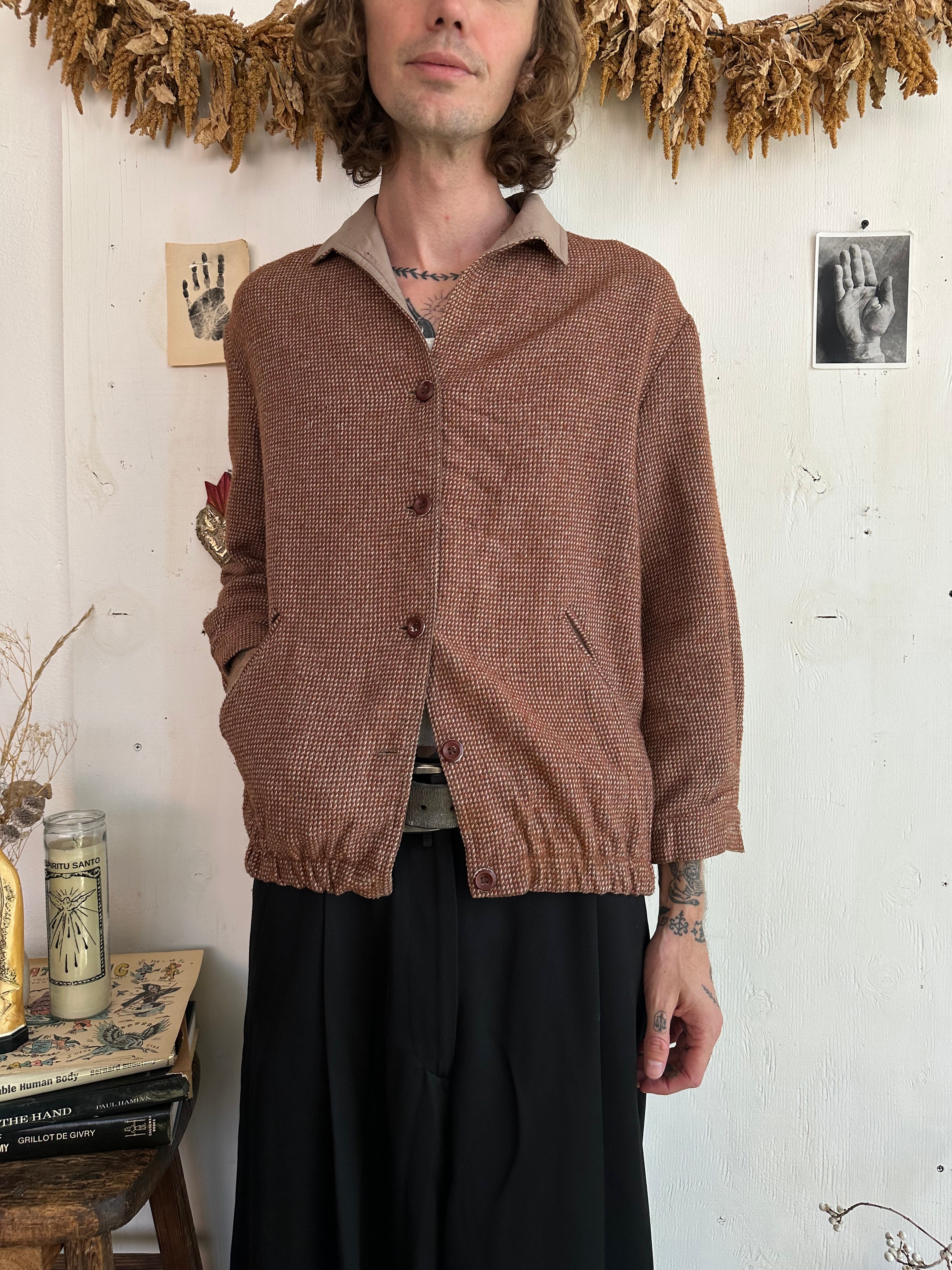 1960s Acetate Lined Tweed Jacket (Boxy M/L)