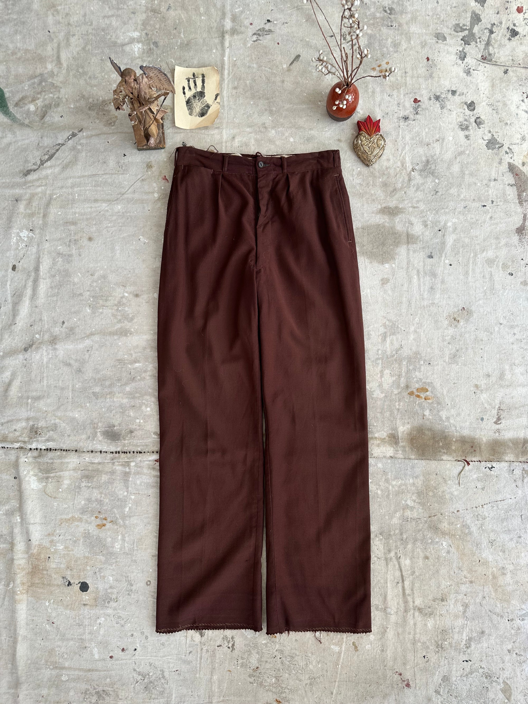 1930s Wool Gaberdine Trousers