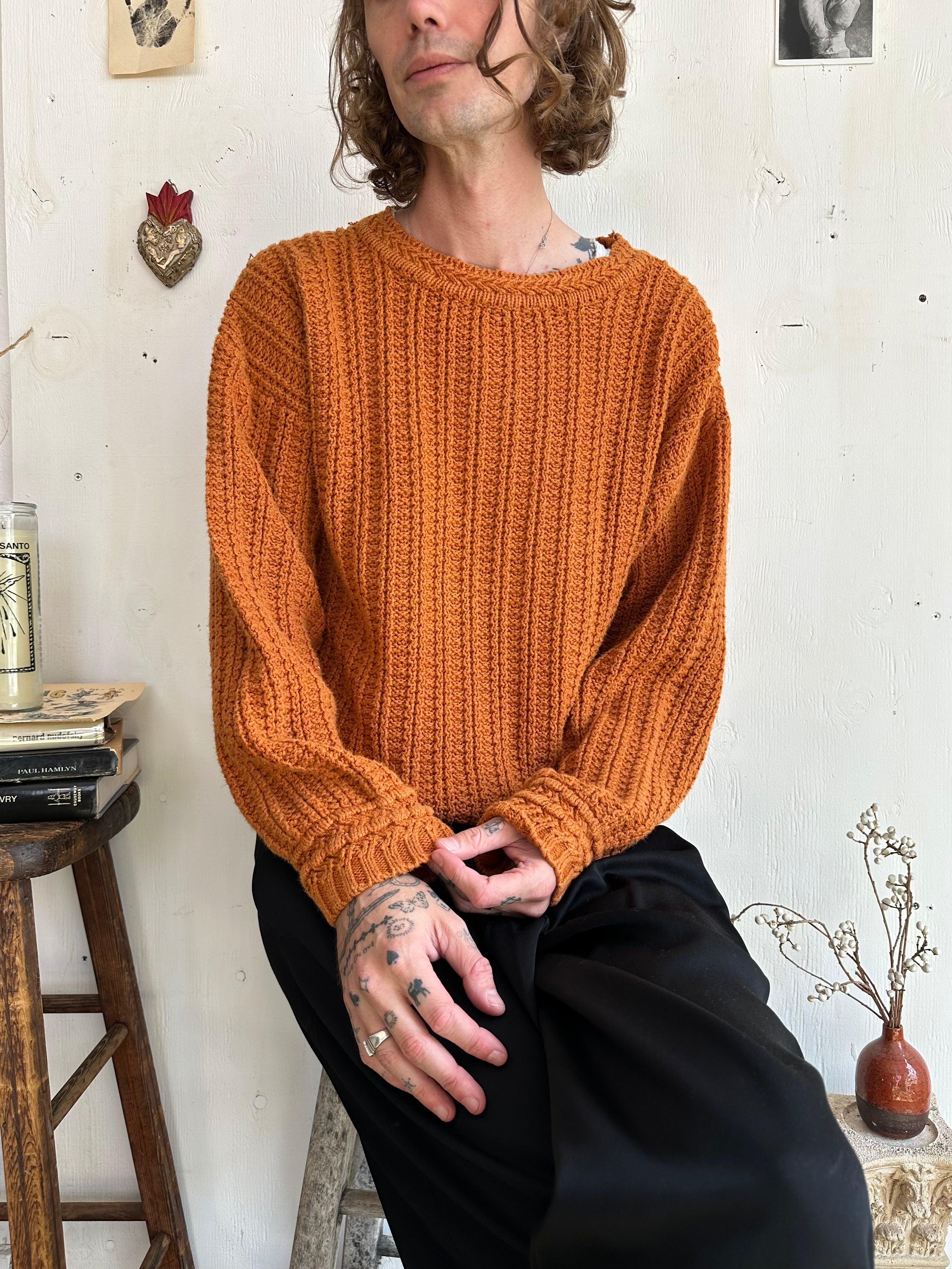 1990s Cozy Chunky Cotton Knit (Boxy L)