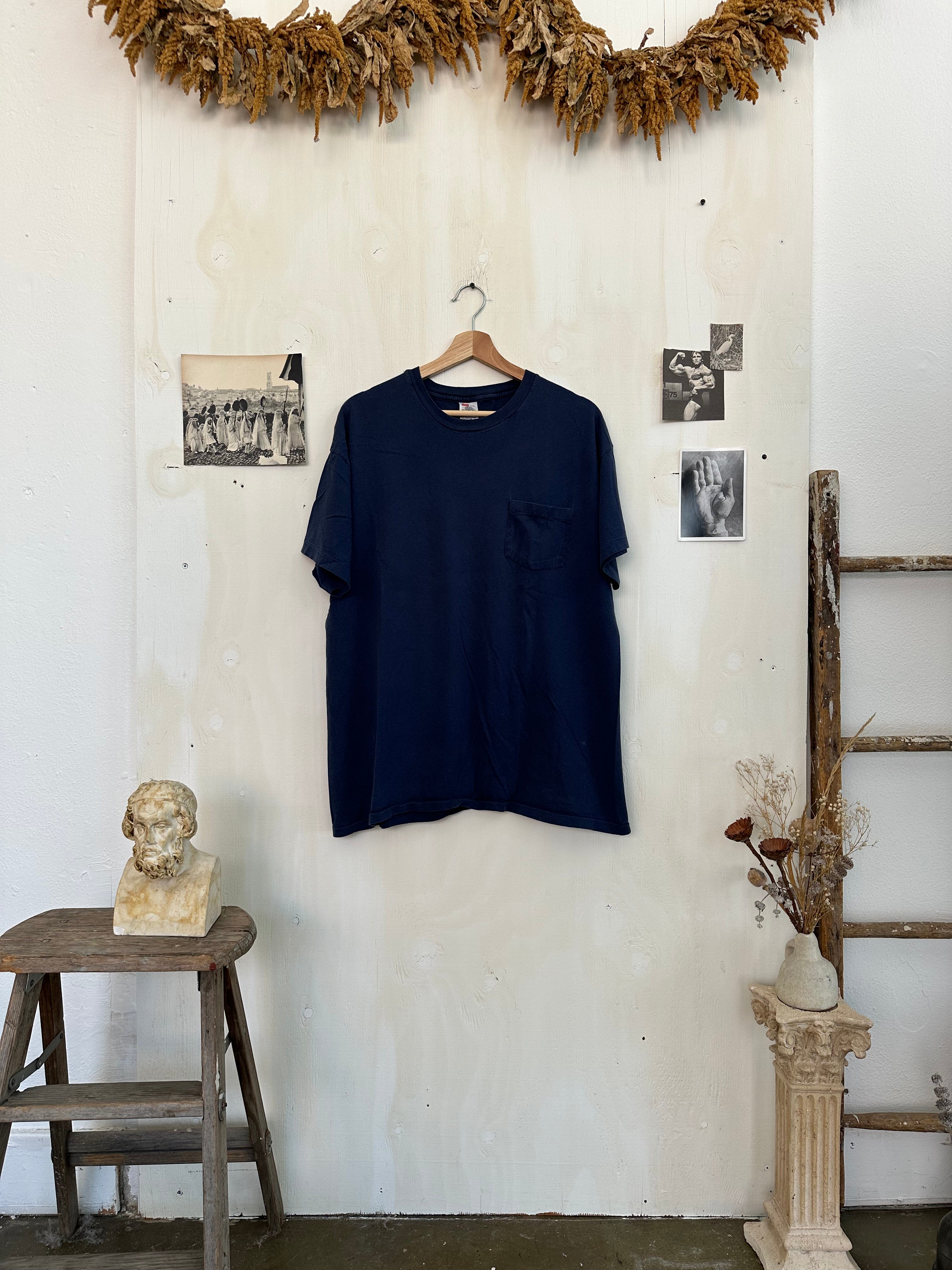 1980s Hanes Navy Pocket Blank (XL)