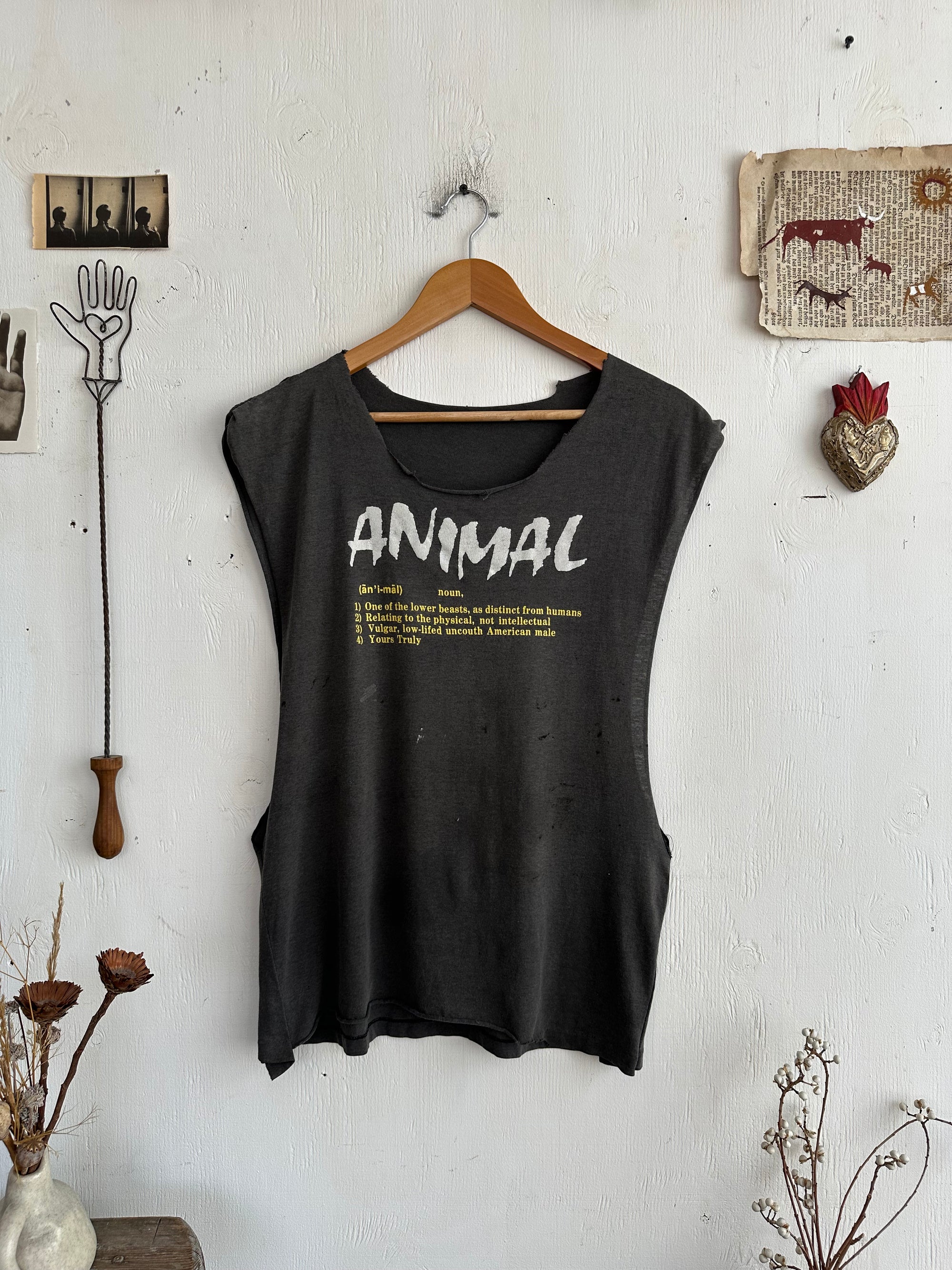 1980s Thrashed Animal Muscle Tee