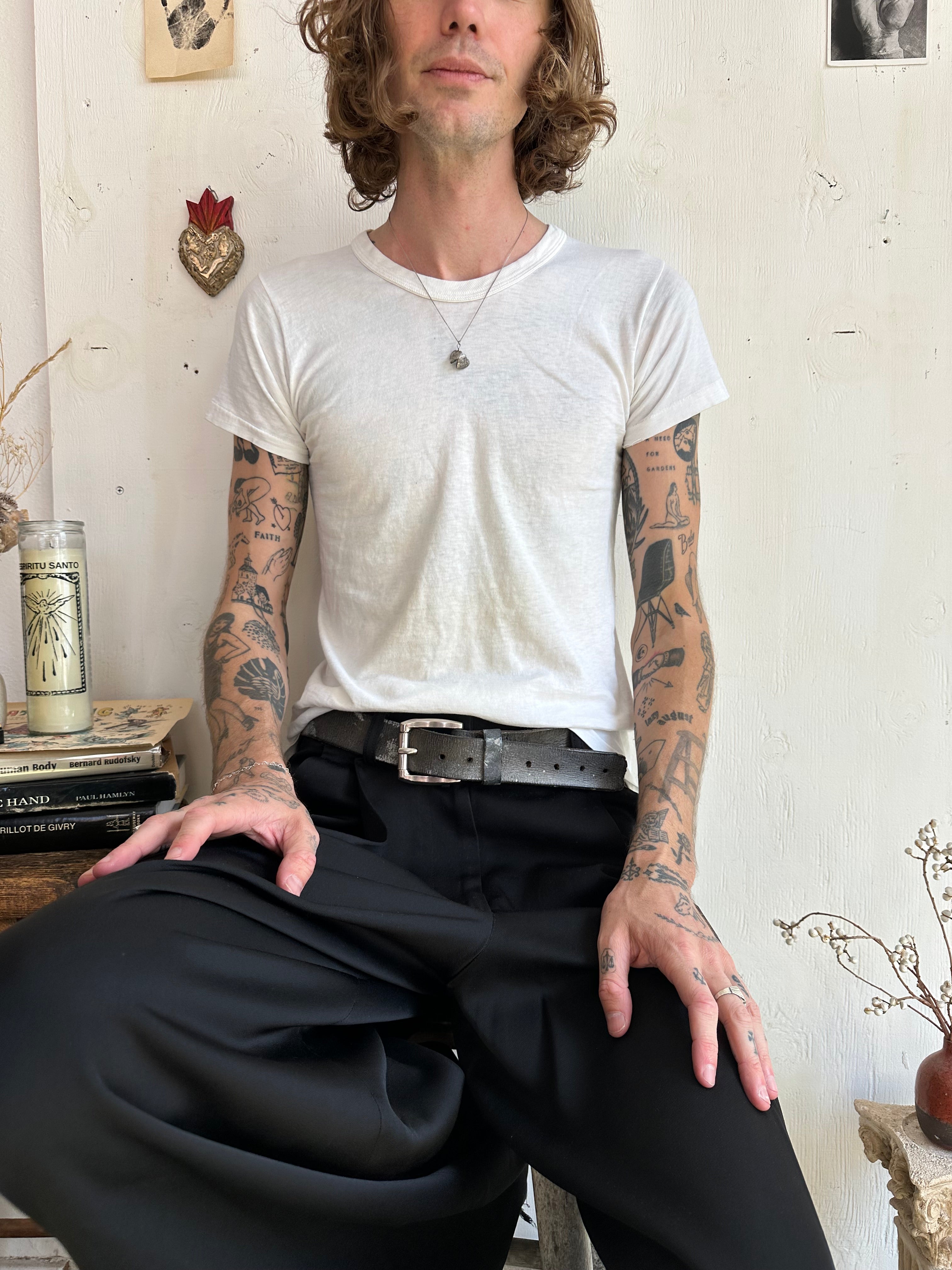 1950s White T-Shirt (S/M)
