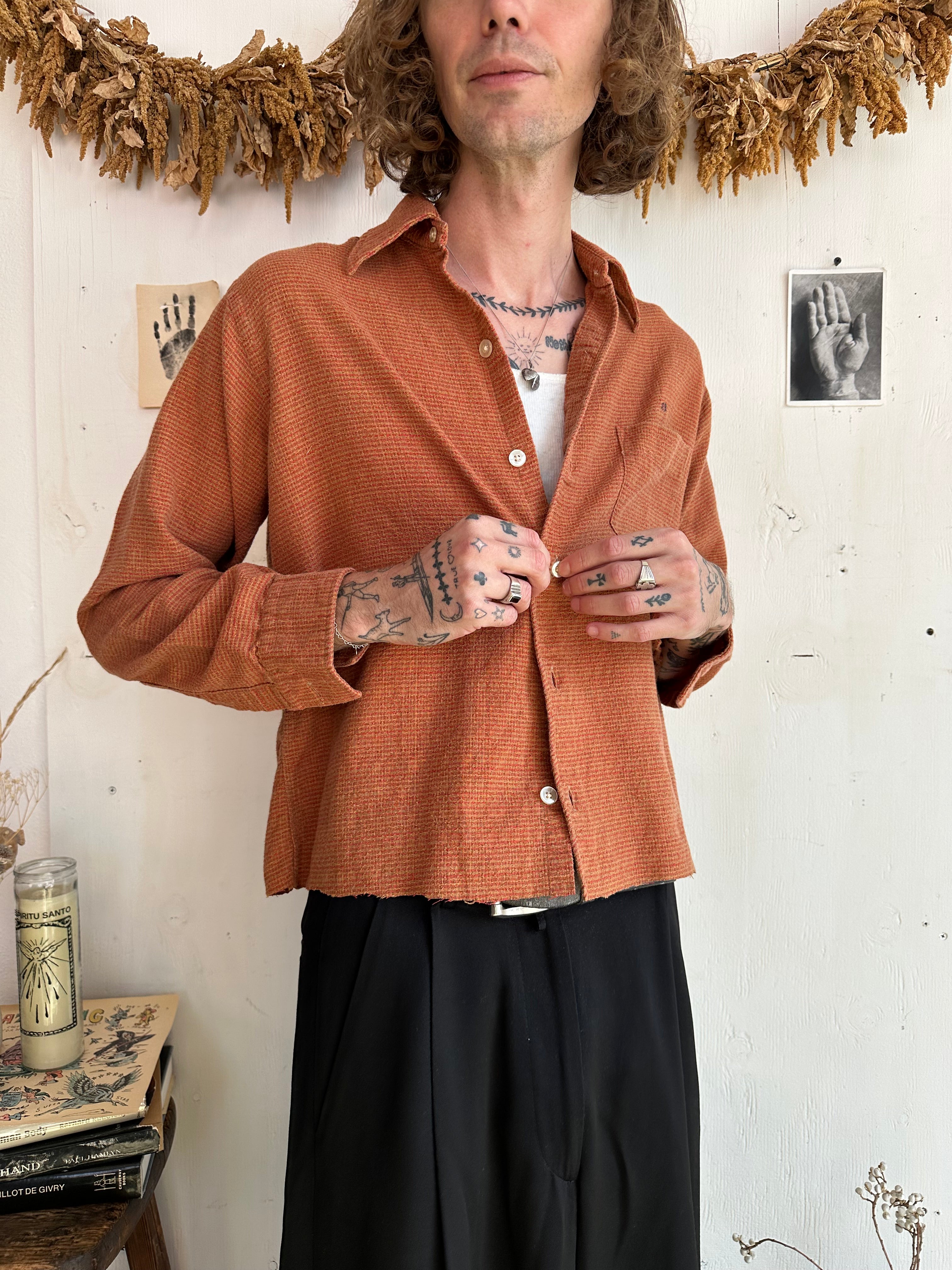 1980s Cropped Cotton Flannel (Boxy S)