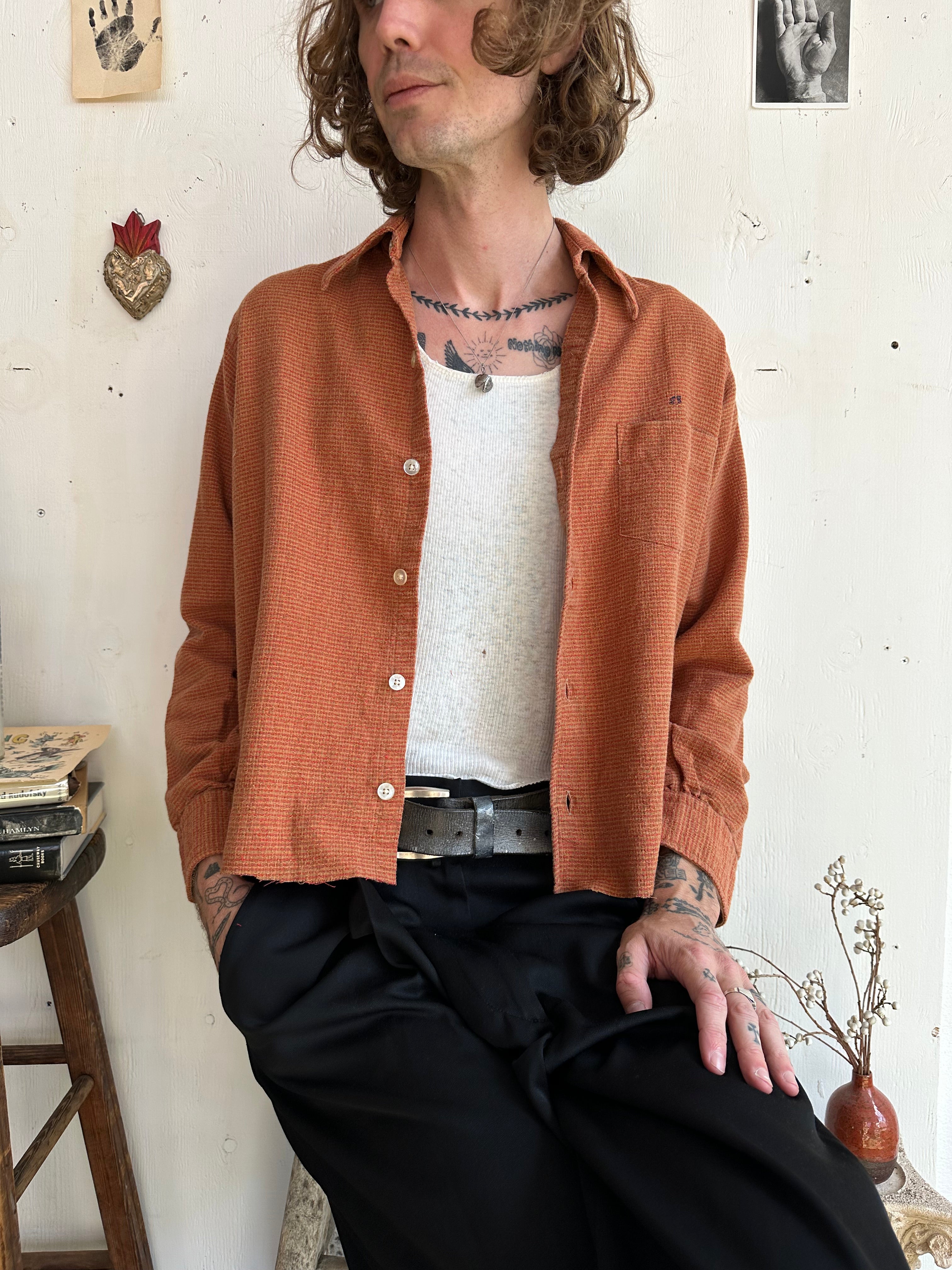 1980s Cropped Cotton Flannel (Boxy S)