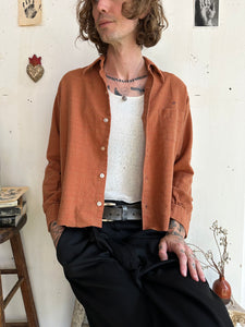 1980s Cropped Cotton Flannel (Boxy S)