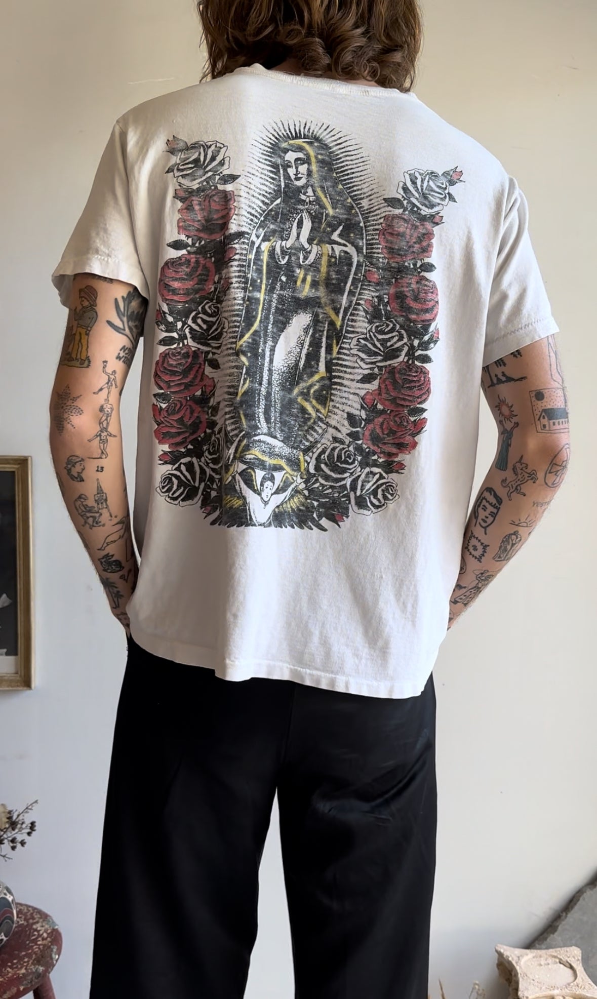 1990s Well-Worn Mother Mary T-Shirt (L/XL)