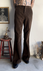 1970s Brown Corduroy Trousers (34 x 34)