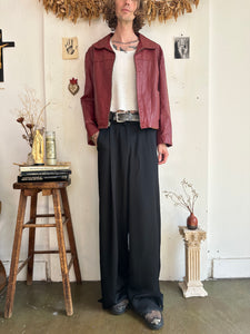1970s Brick Leather Jacket (Boxy S/M)