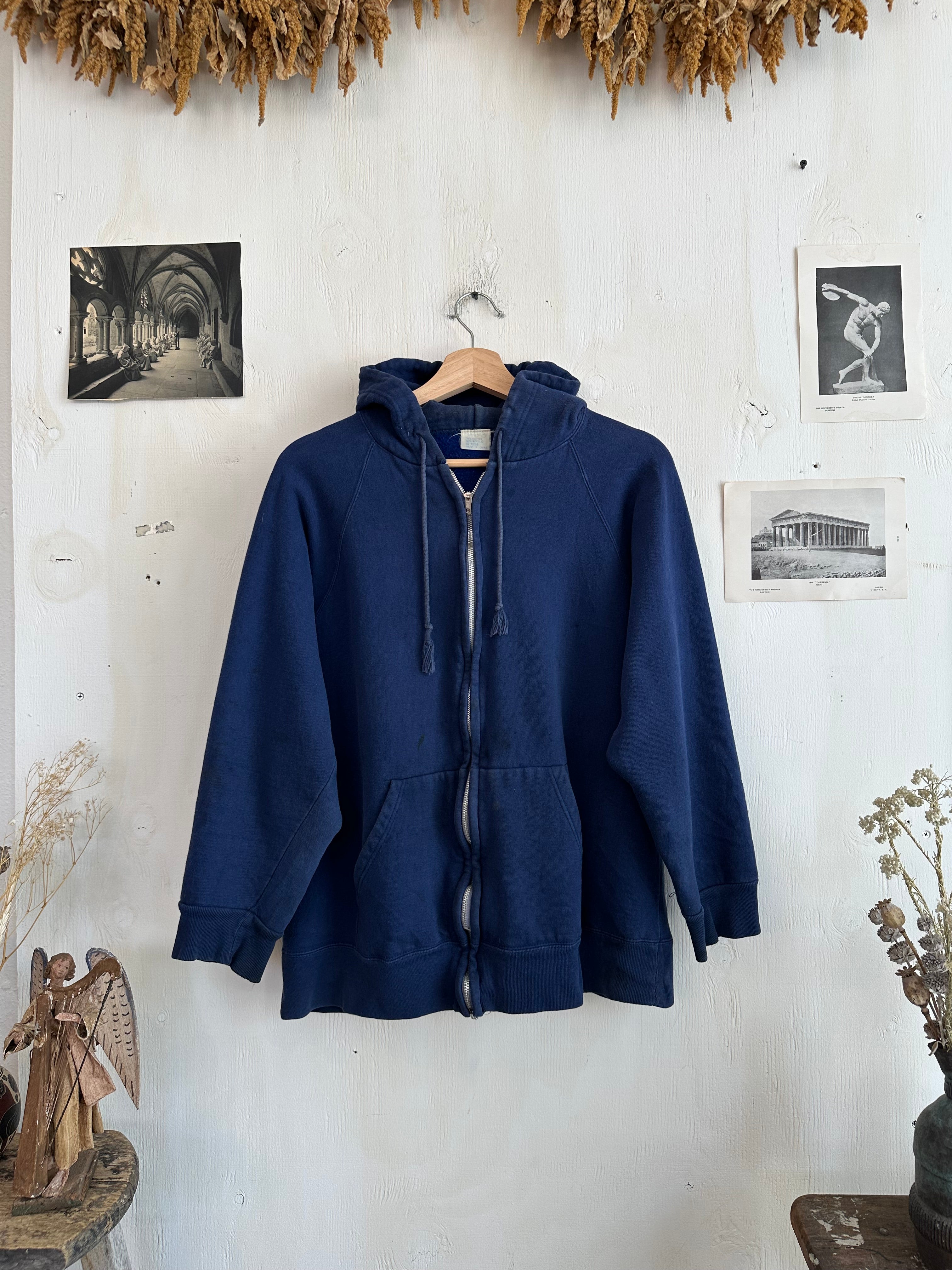 1980s Well-Worn Faded Zip-Up (M)