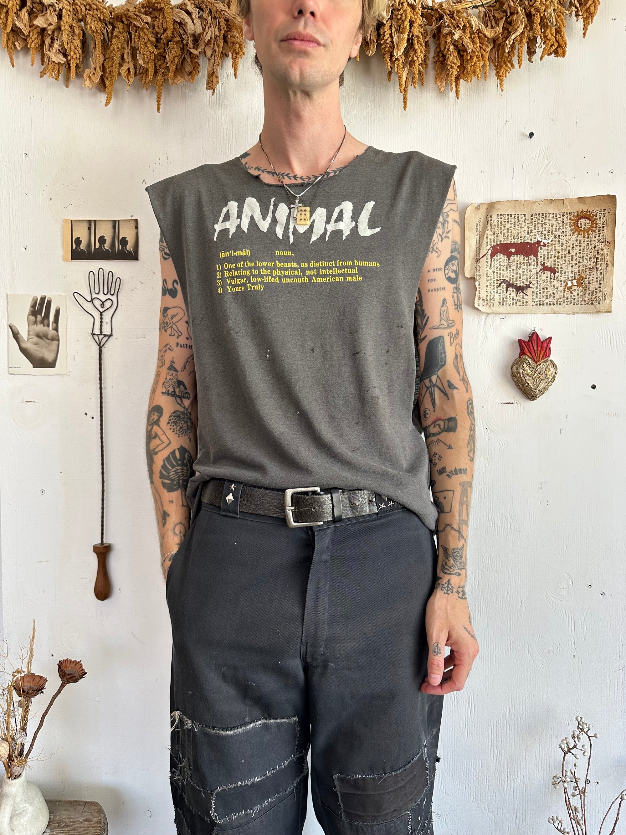 1980s Thrashed Animal Muscle Tee
