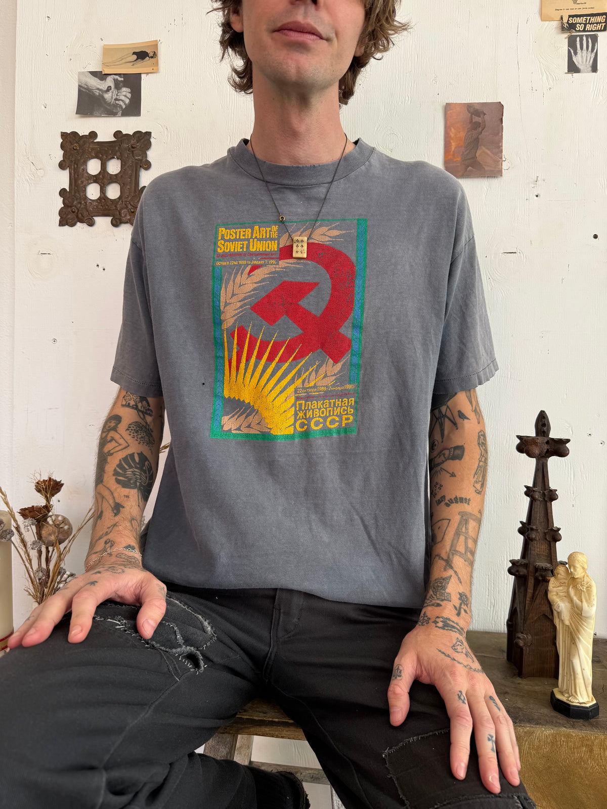 1980s Perfectly Sunfaded Soviet Union Poster Art Tee