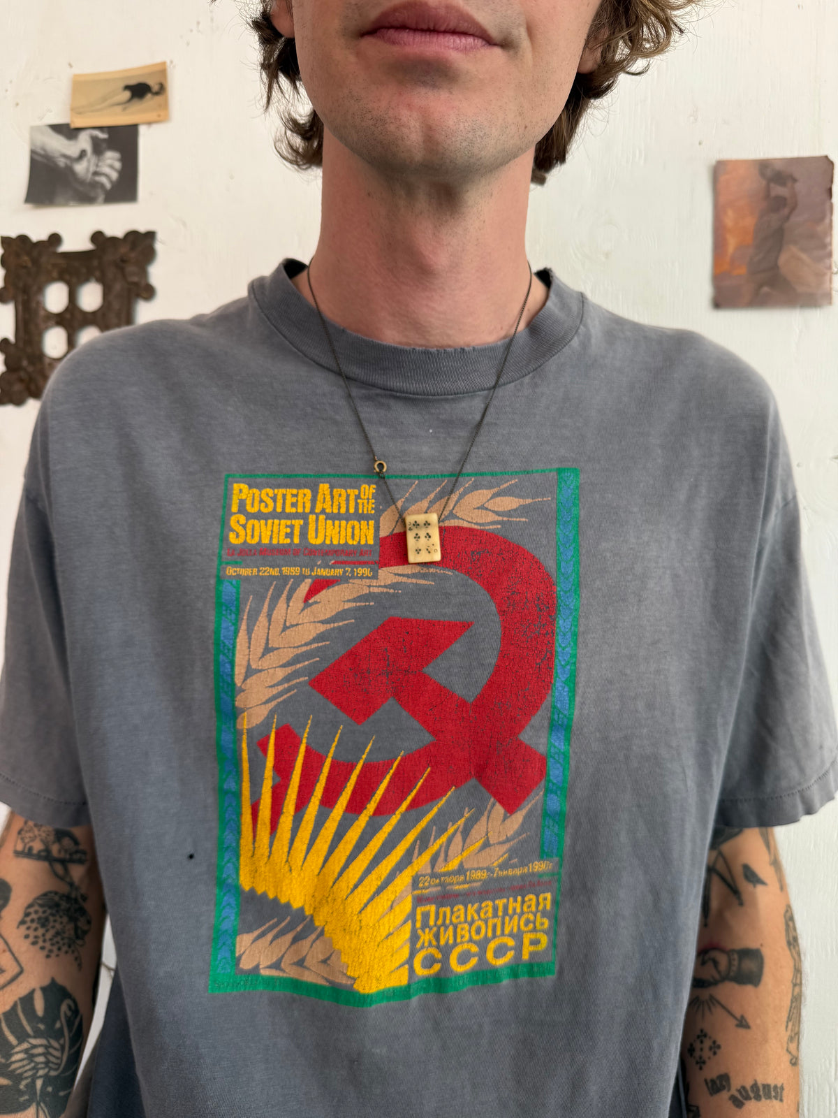 1980s Perfectly Sunfaded Soviet Union Poster Art Tee
