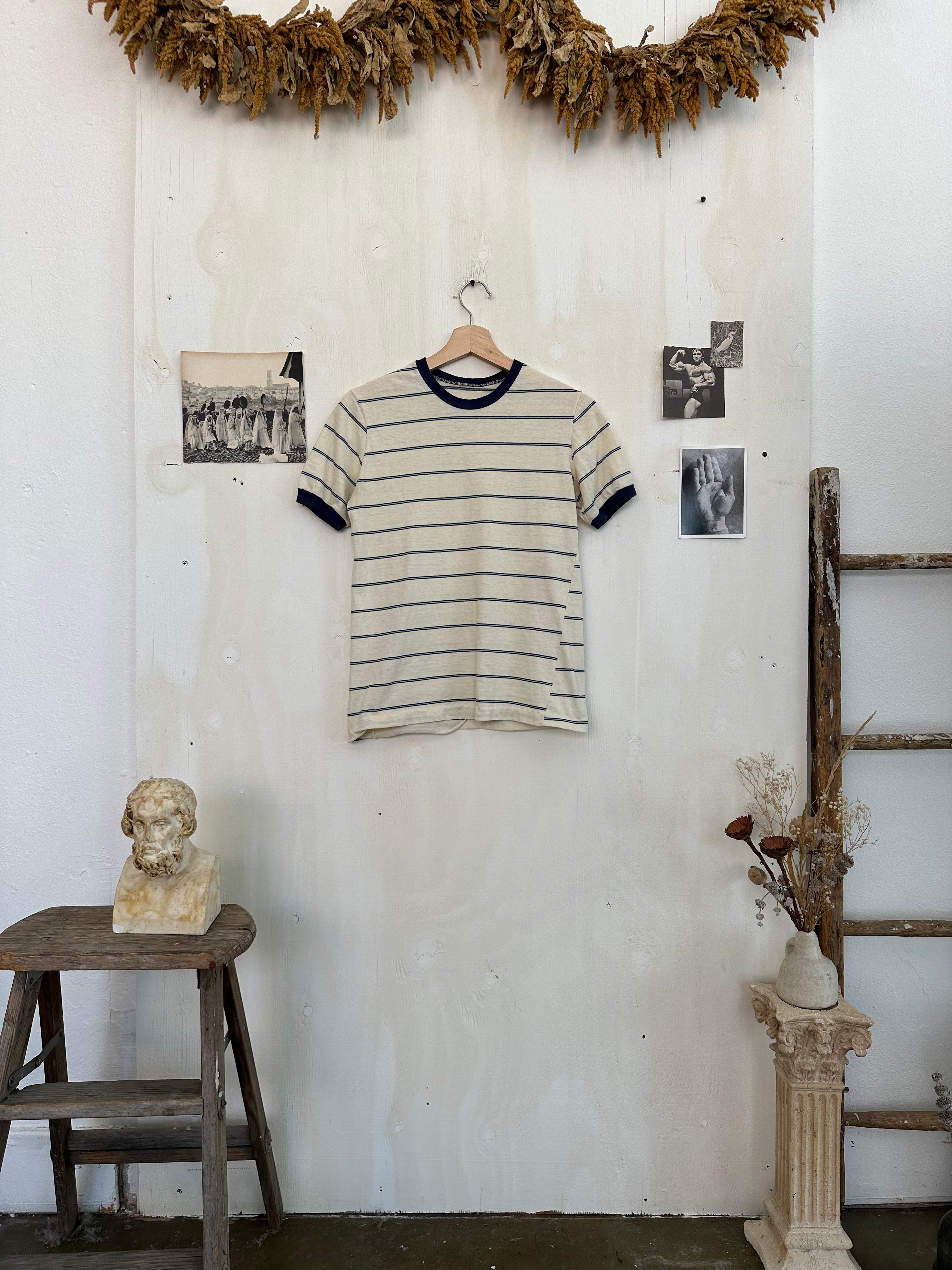 1970s Discolored Striped Tee (S)