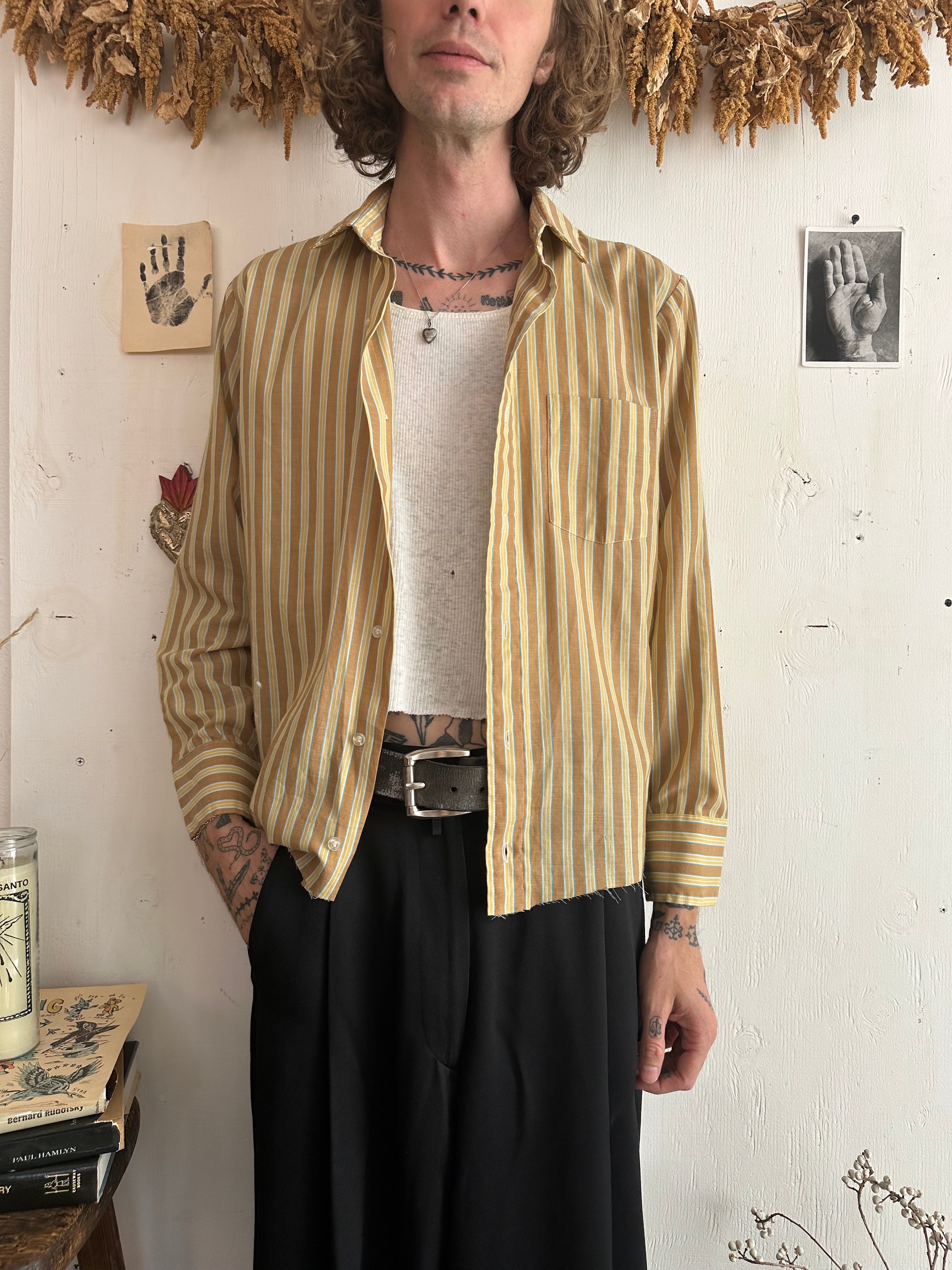 1970s Striped Shirt (Boxy M)
