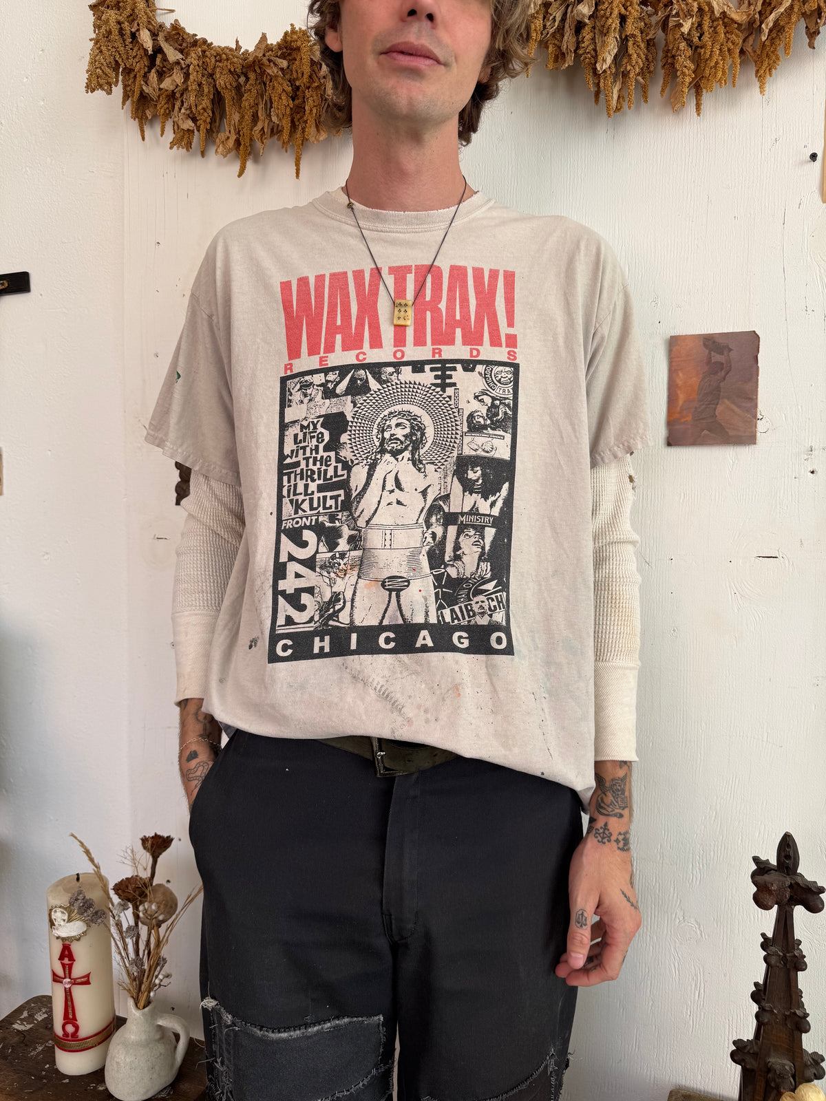 1990s Well Worn Wax Trax Tee
