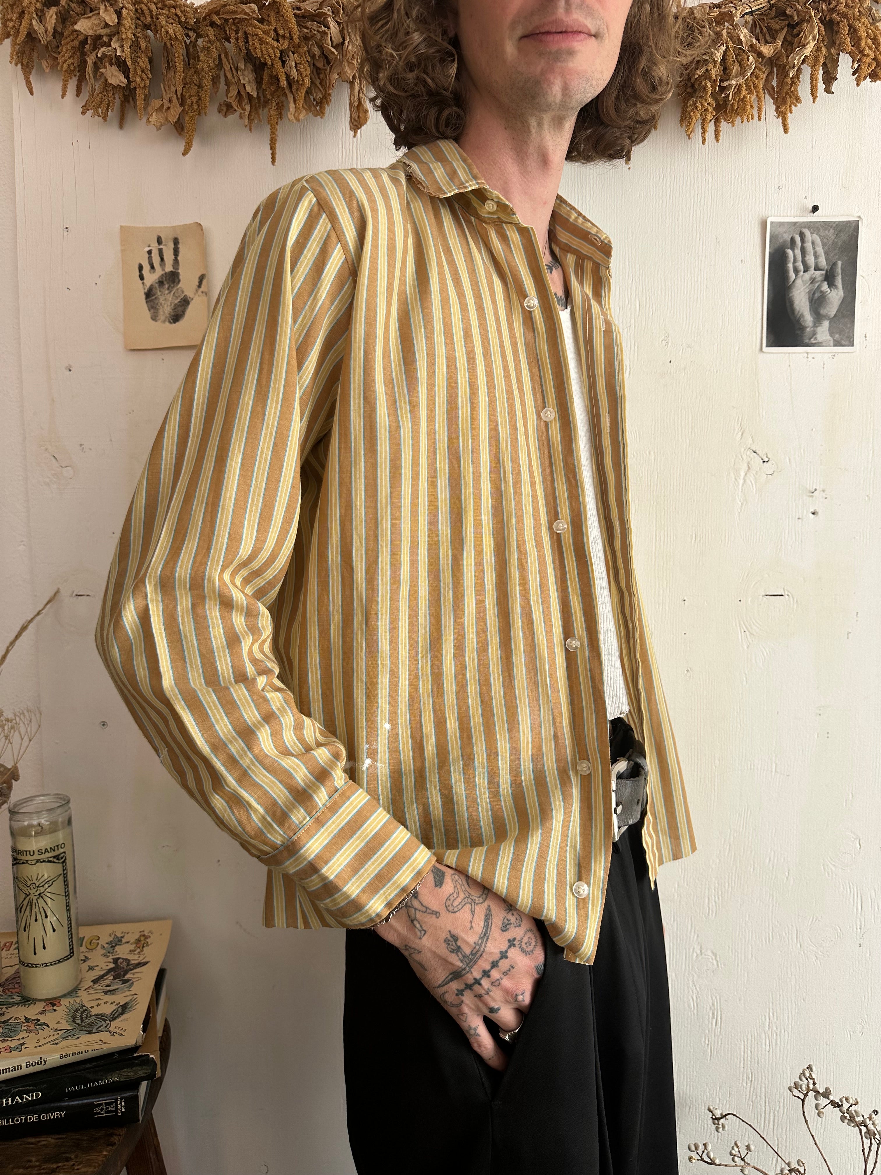 1970s Striped Shirt (Boxy M)