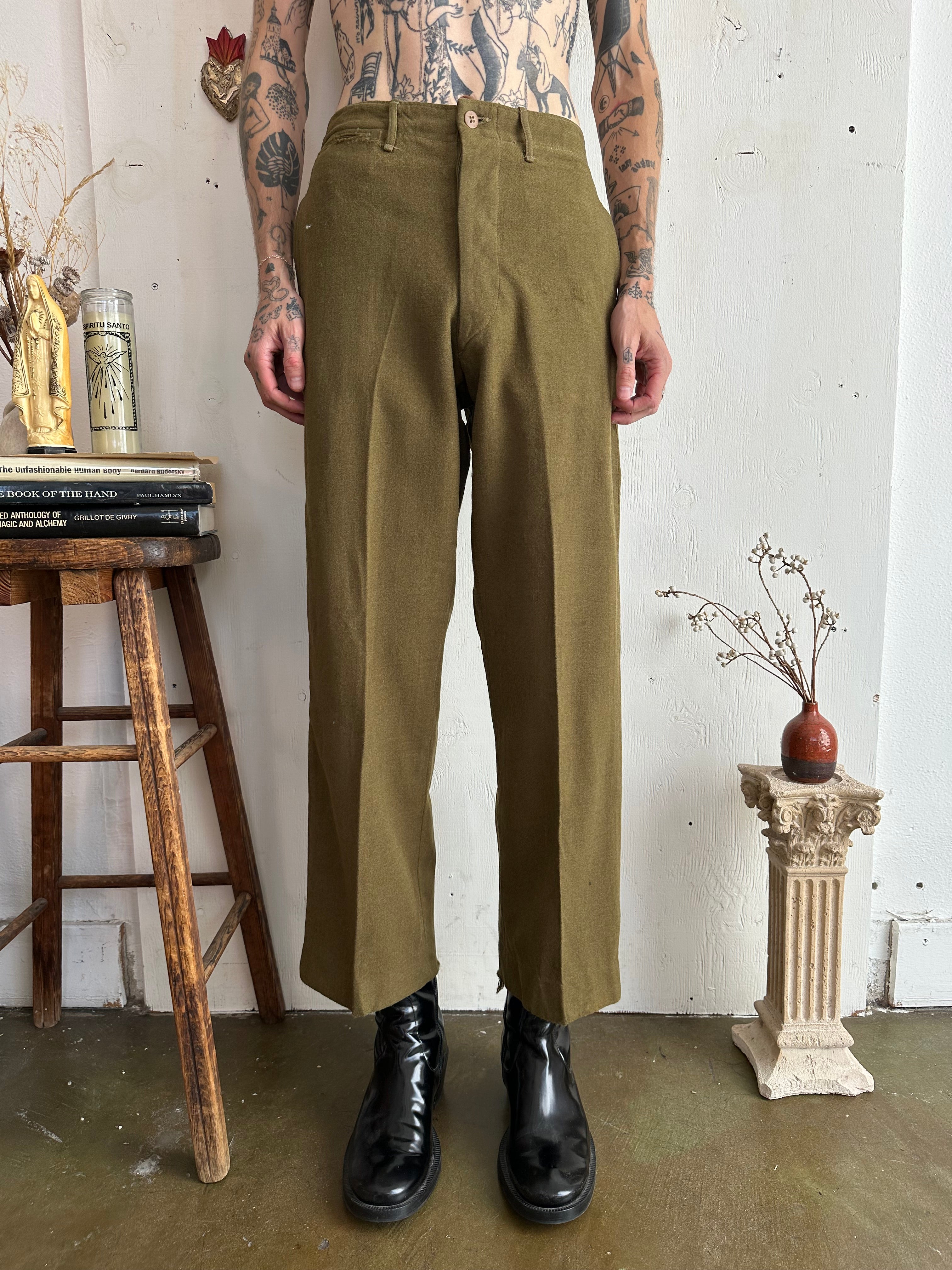 1960s Thrashed Heavy Military Trouser (28/30)