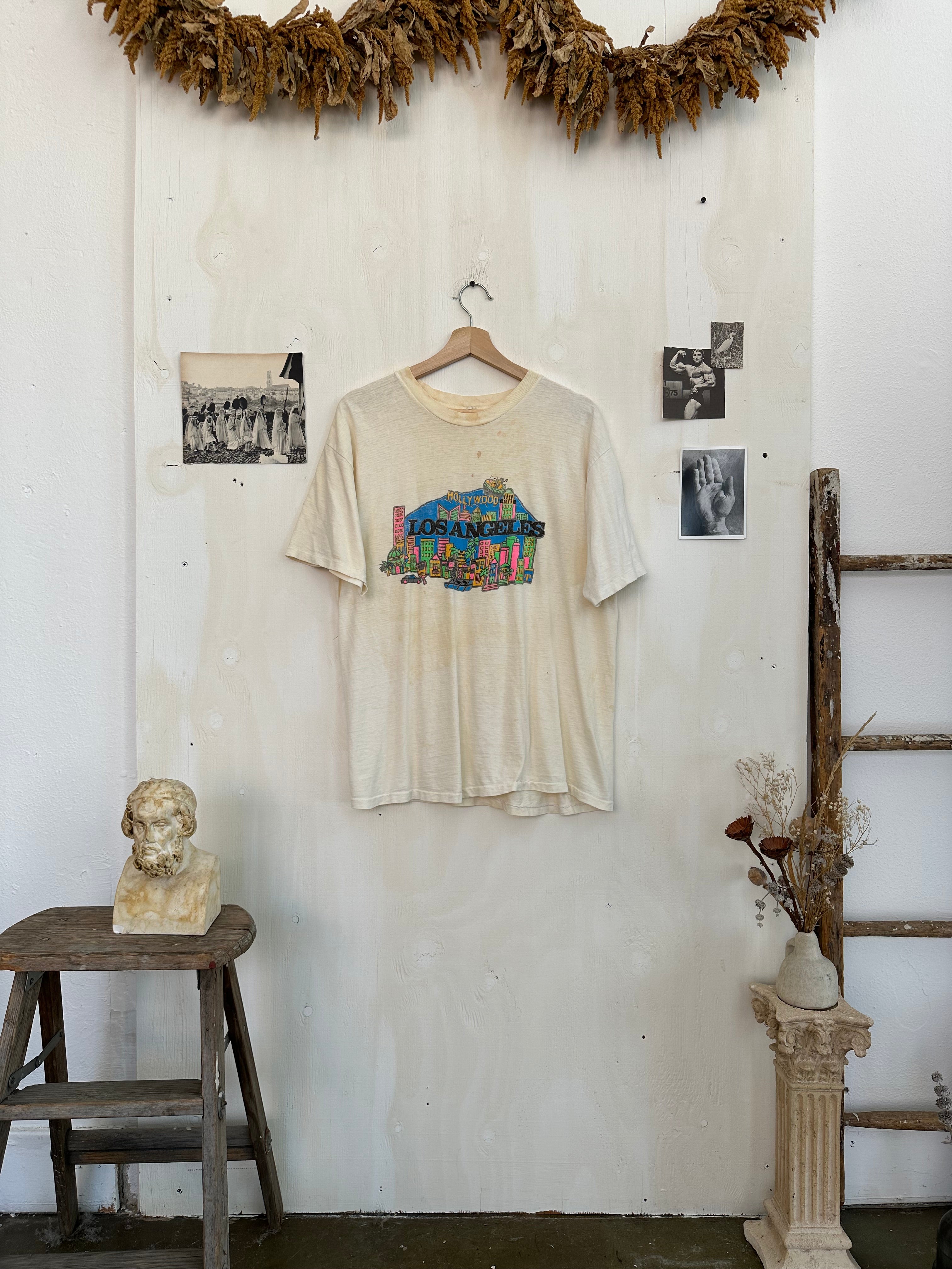1990s Discolored Los Angeles T-Shirt (L)