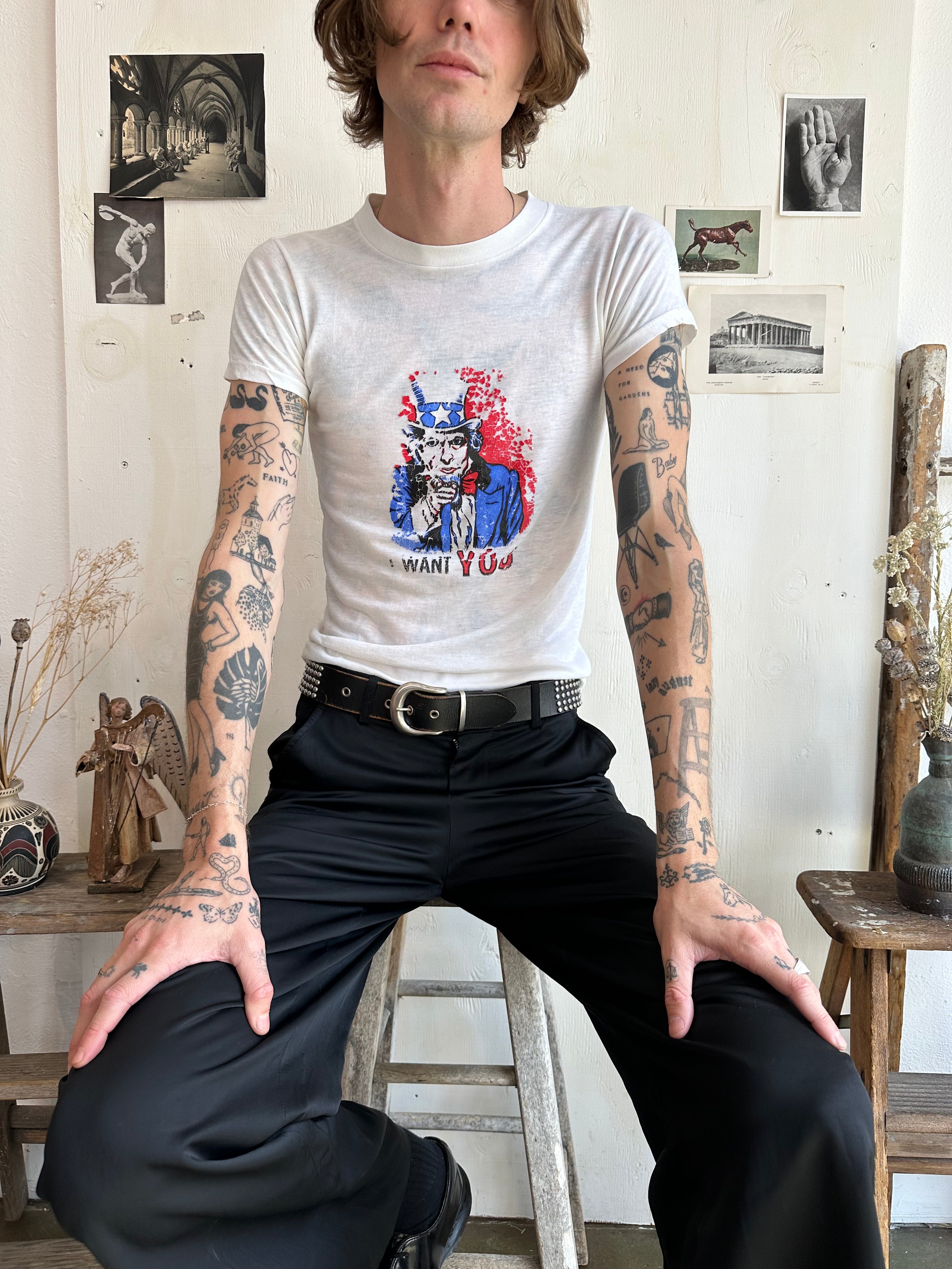 1970s Paper Thin Uncle Sam Tee (S)