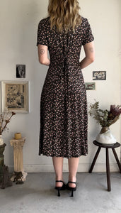 1990s Floral Button Down Dress (M)