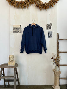 1970s Well Worn Navy Thermal Hoodie (M)