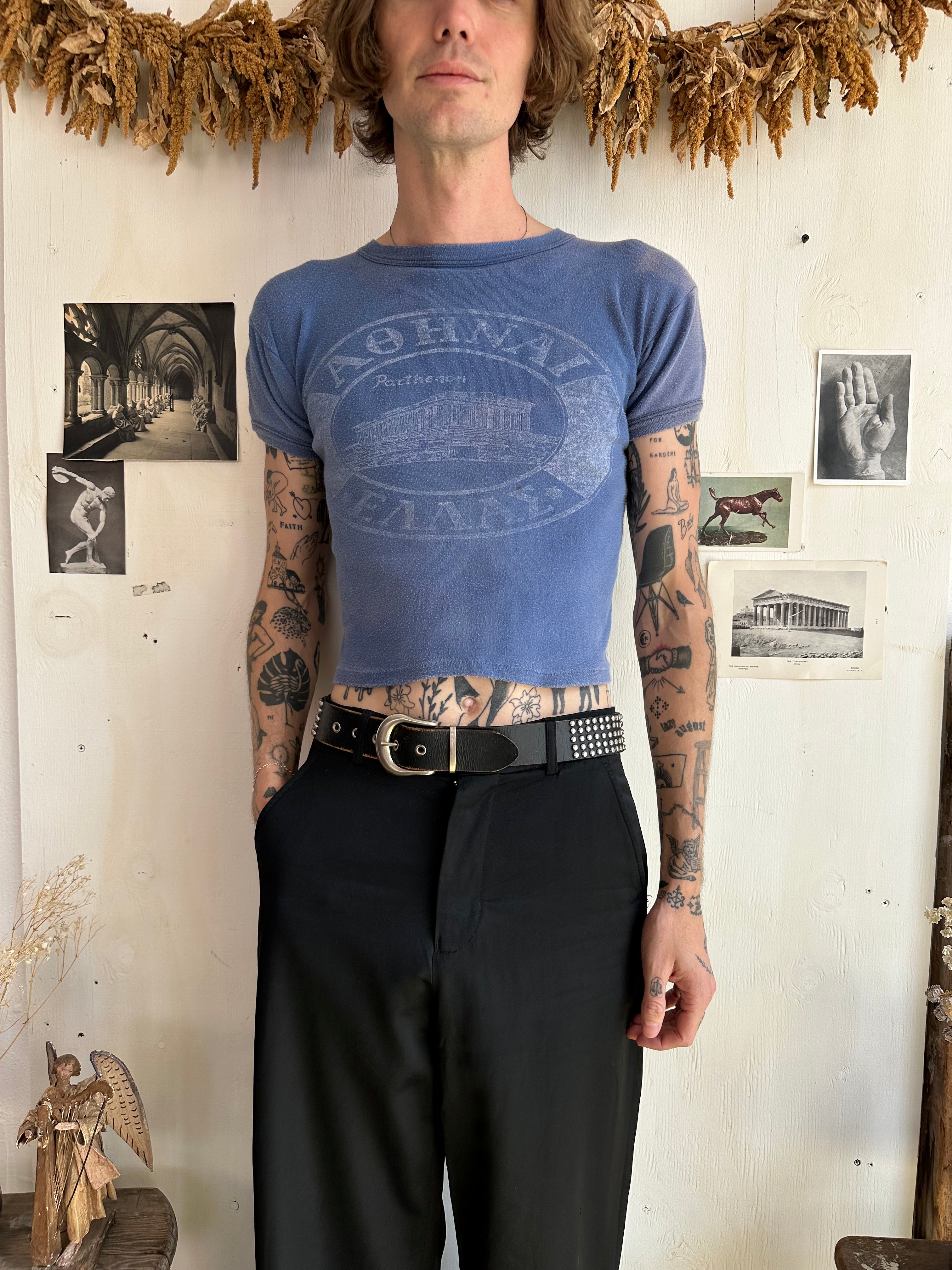 1970s Sunfaded Parthenon Tiny Tee (Boxy XS)