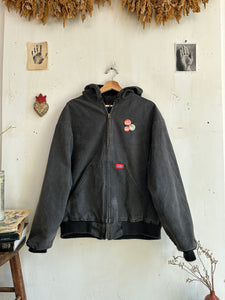 1990s Faded Dickies Hooded Work Jacket W/ Pins (Boxy XL)