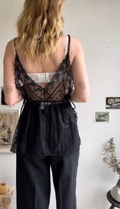 1990s Lace See-Through Top (Open Side)