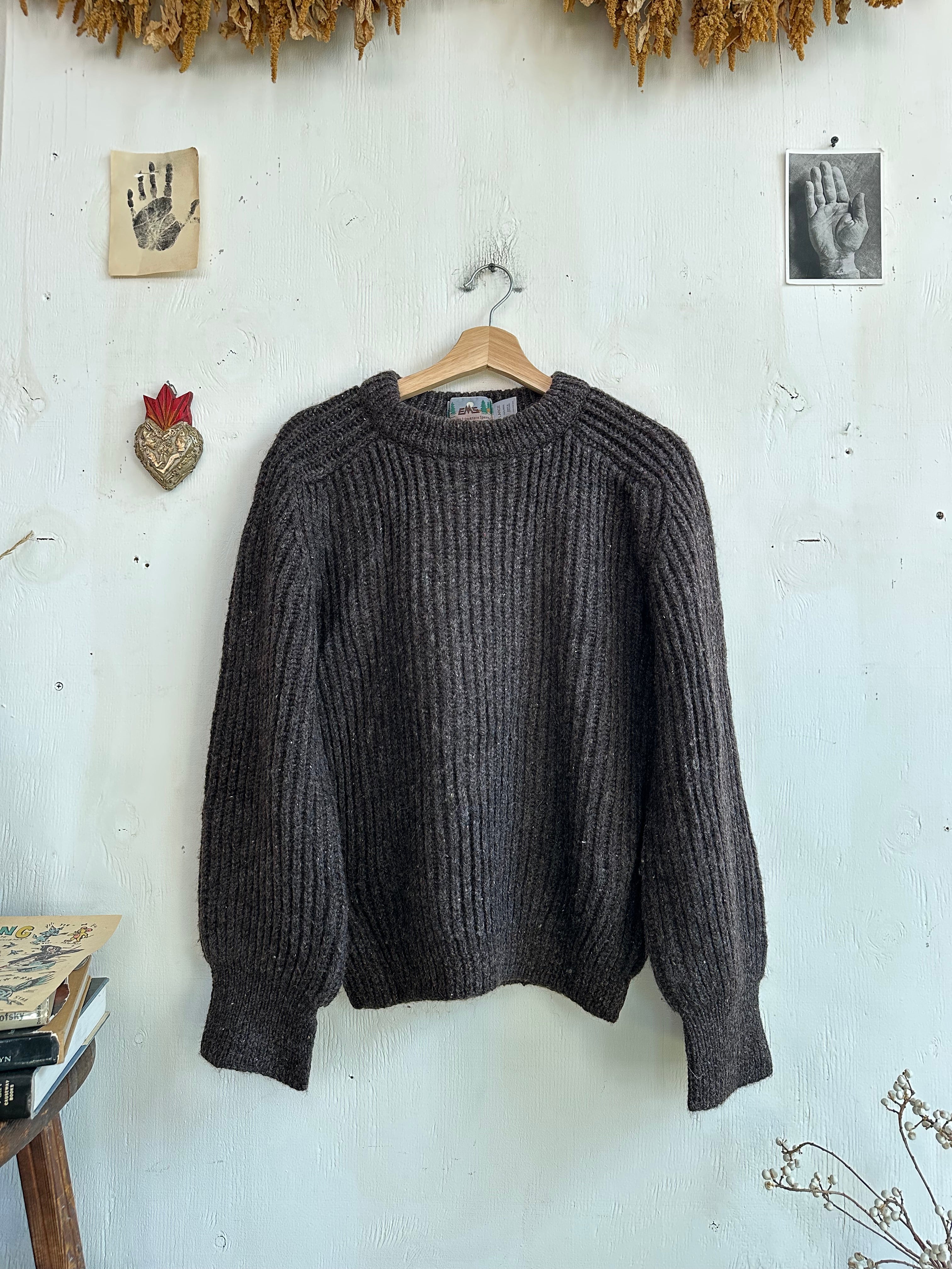 1990s Made In England Chunky Knit Sweater (Boxy M)