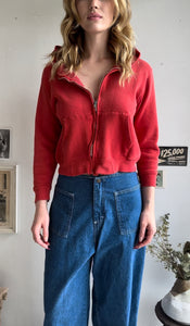 1960s Faded Red Hoodie (Boxy S)