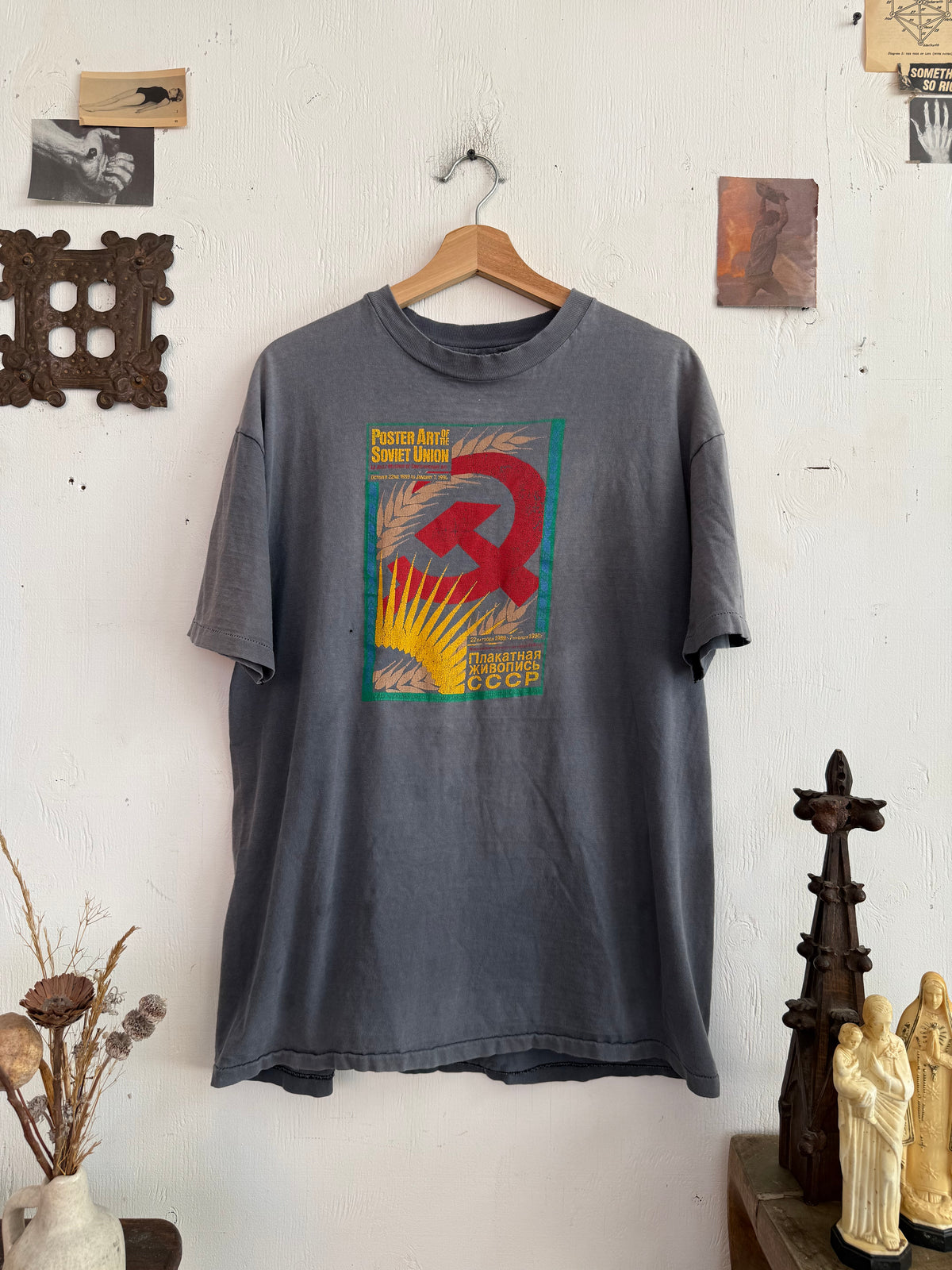 1980s Perfectly Sunfaded Soviet Union Poster Art Tee