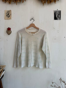 1980s Thrashed Subtle Floral Thermal (Boxy M)