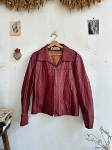 1970s Brick Leather Jacket (Boxy S/M)