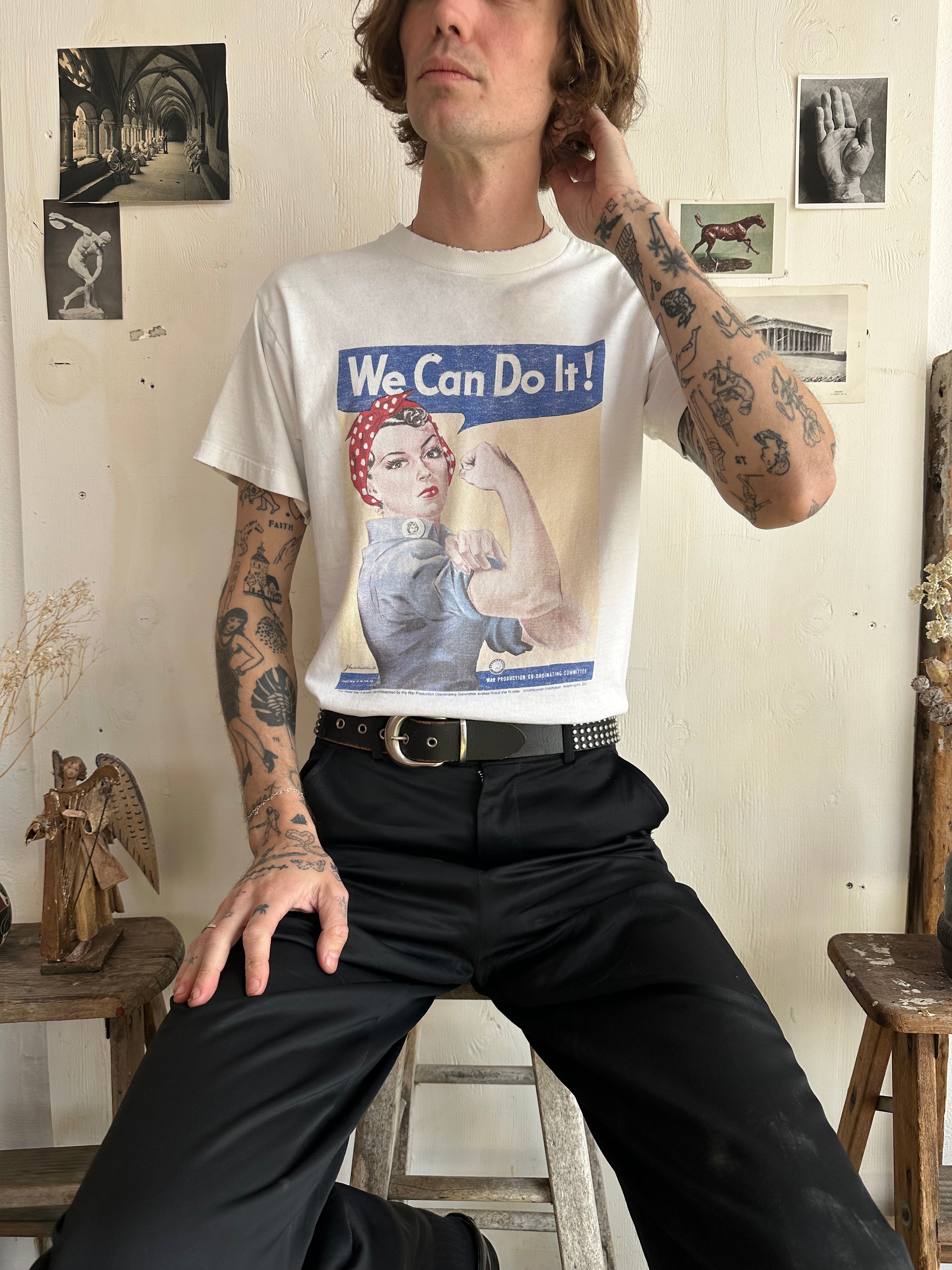 1990s Well Worn Rosie The Riveter Tee (Boxy M)