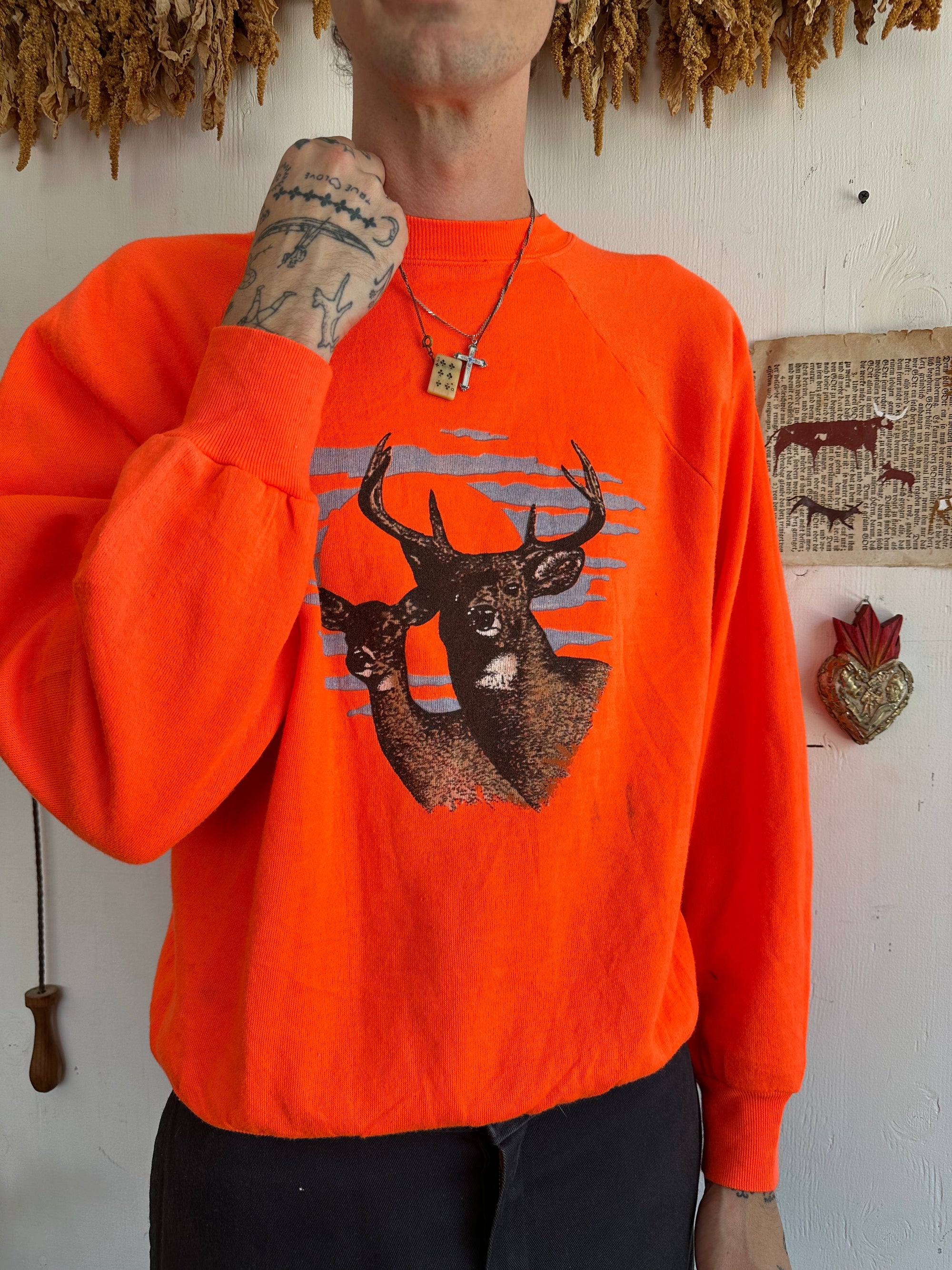 1990s Winchester Hi-Vis Buck Sweatshirt