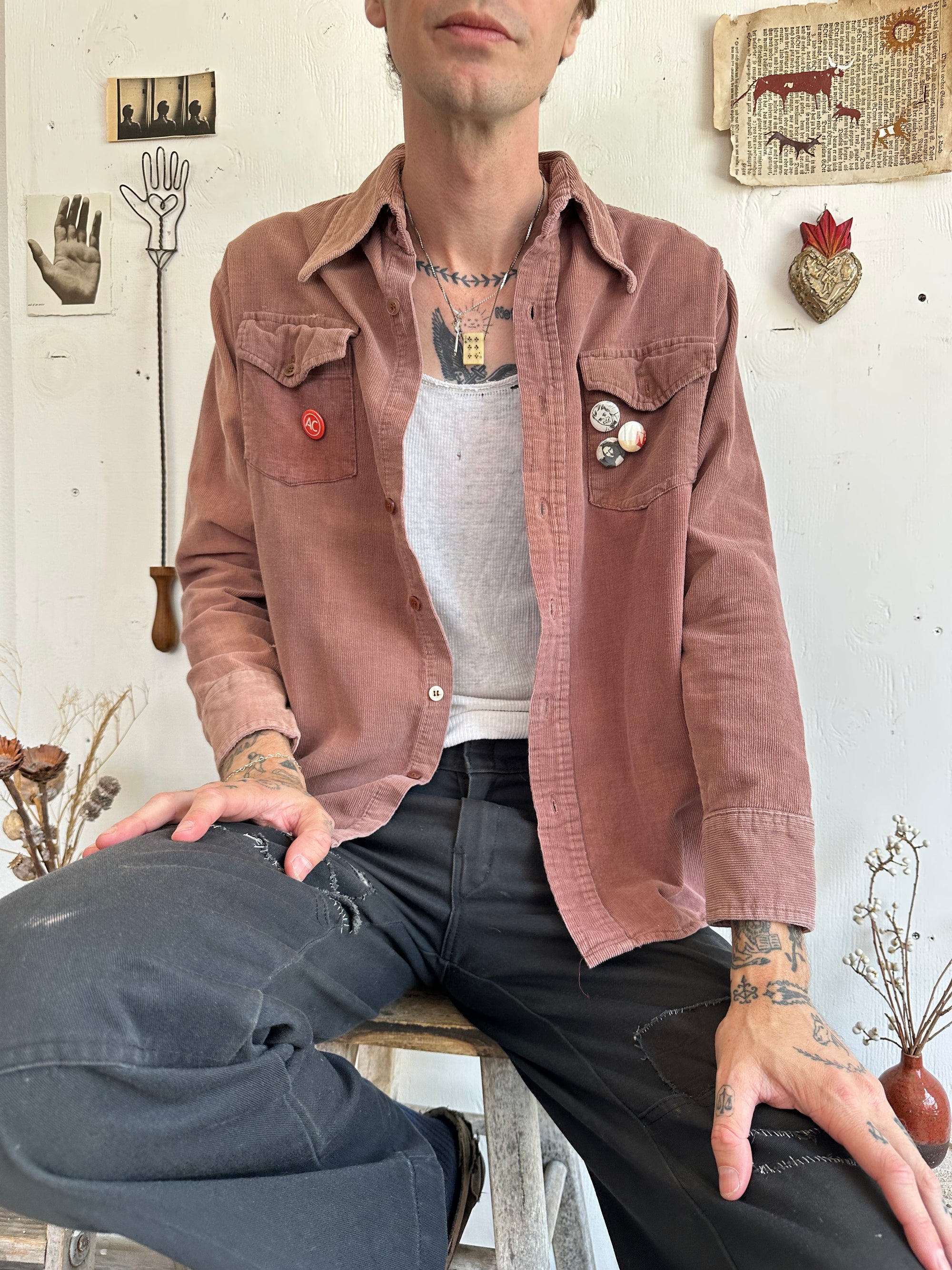 1970s Sears Corduroy Button Up Shirt