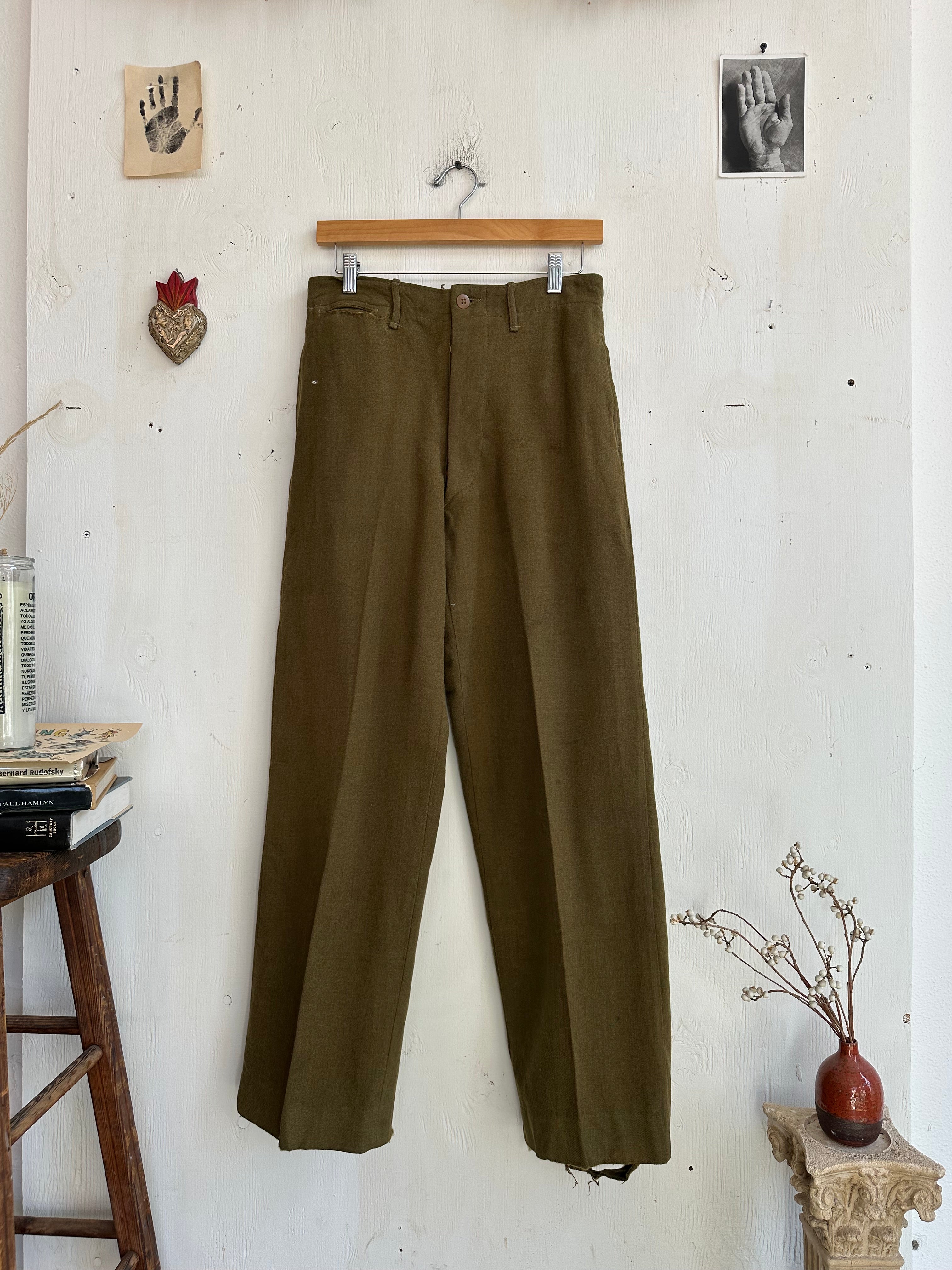 1960s Thrashed Heavy Military Trouser (28/30)