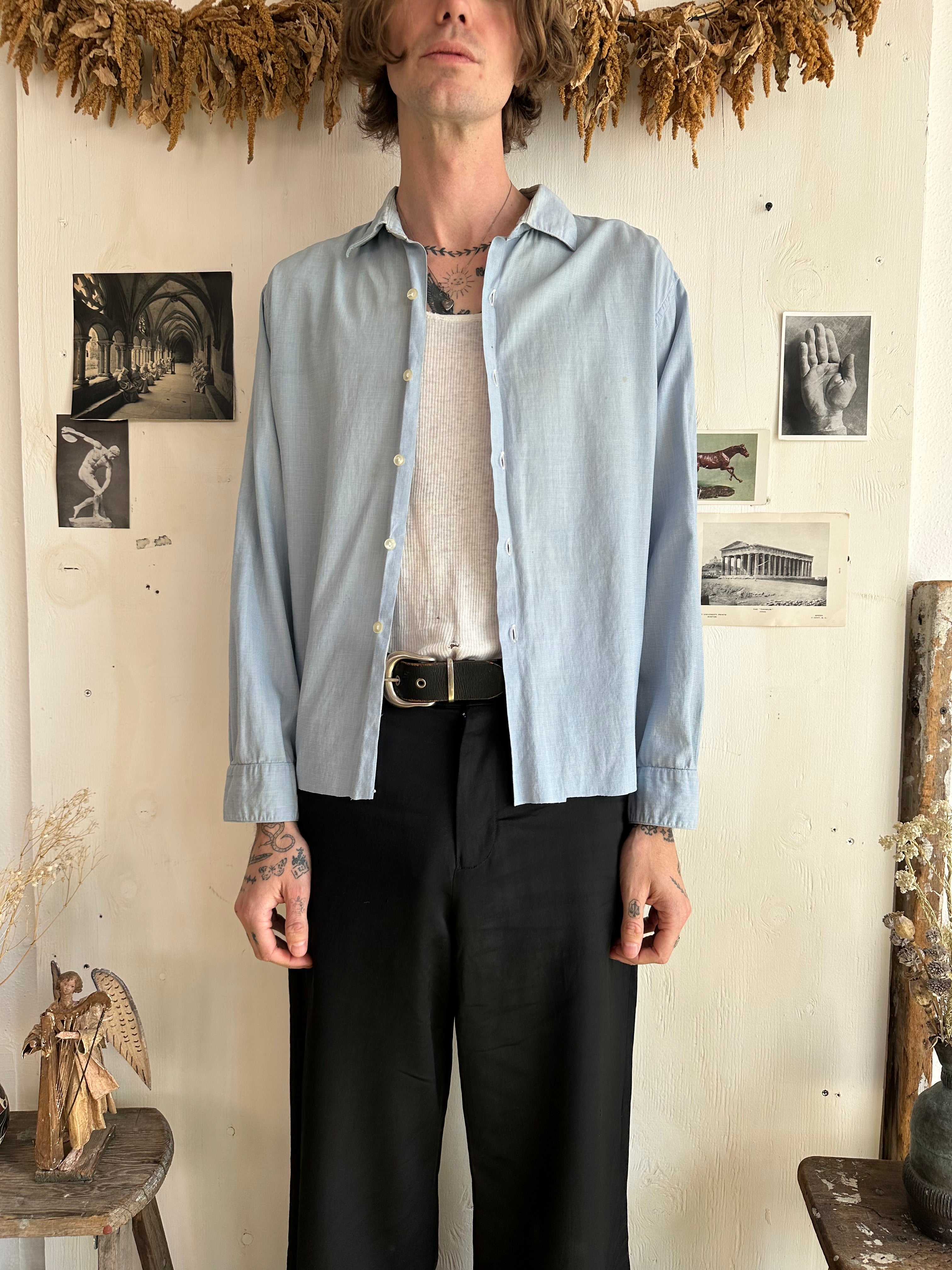 1970s Russian Chambray Shirt (Boxy XL)